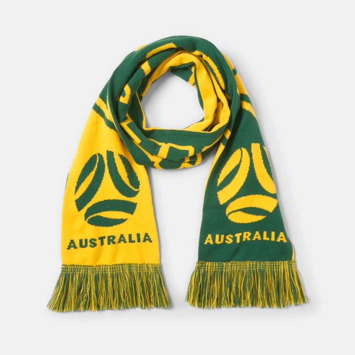 1 Official Matildas Adult Fringe Scarf Yellow, 1 of 5
