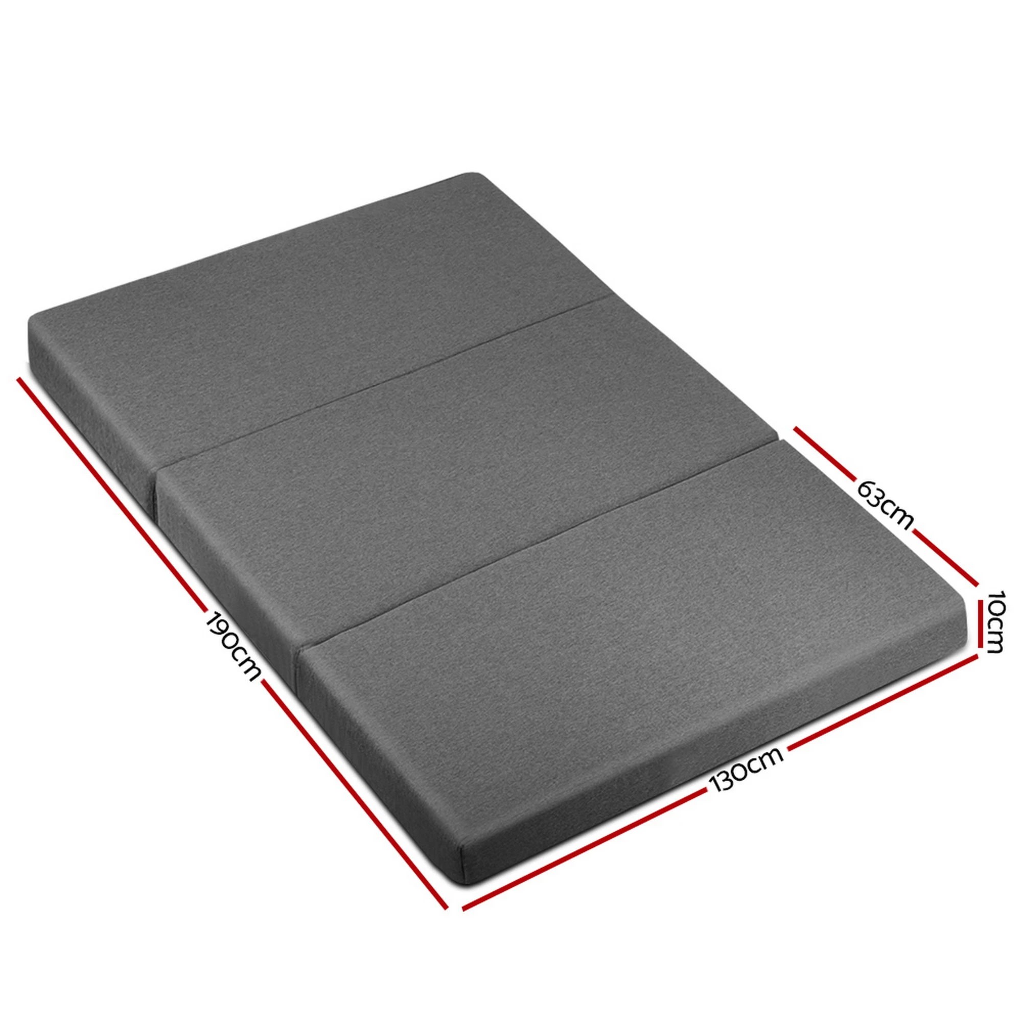 3 Giselle Bedding Foldable Mattress Folding Foam - Double Bed - Grey, 3 of 7