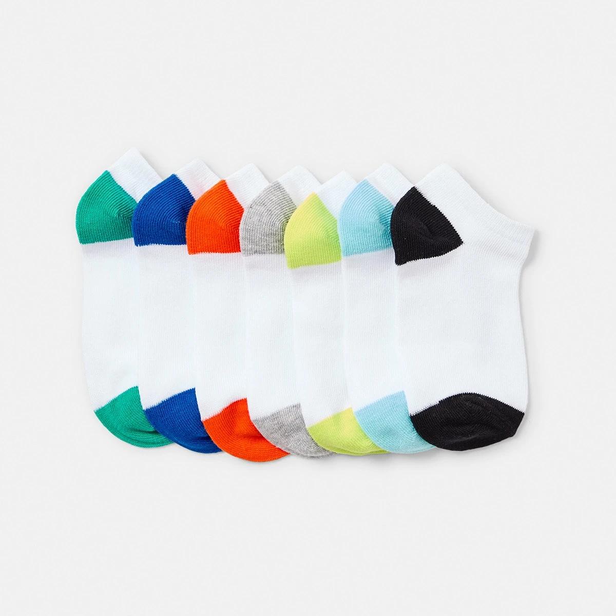 1 7 Pack Low Cut Socks MUTLICOLOUR, 1 of 3