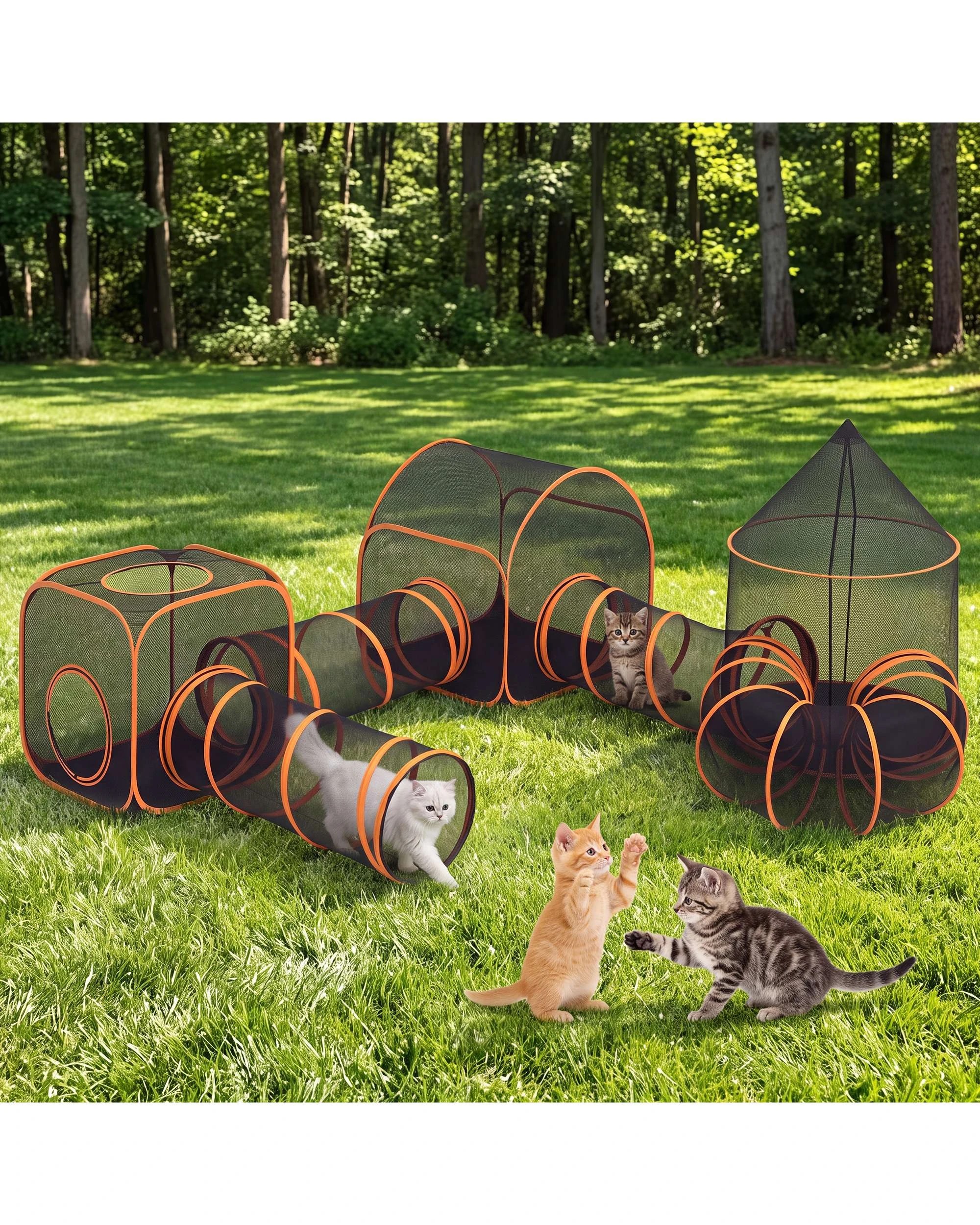 2 Advwin 7in1 Pet Playpen Cat House Enclosures Pop Up Tent Tunnel Dog Cage Puppy Rabbit, 2 of 8