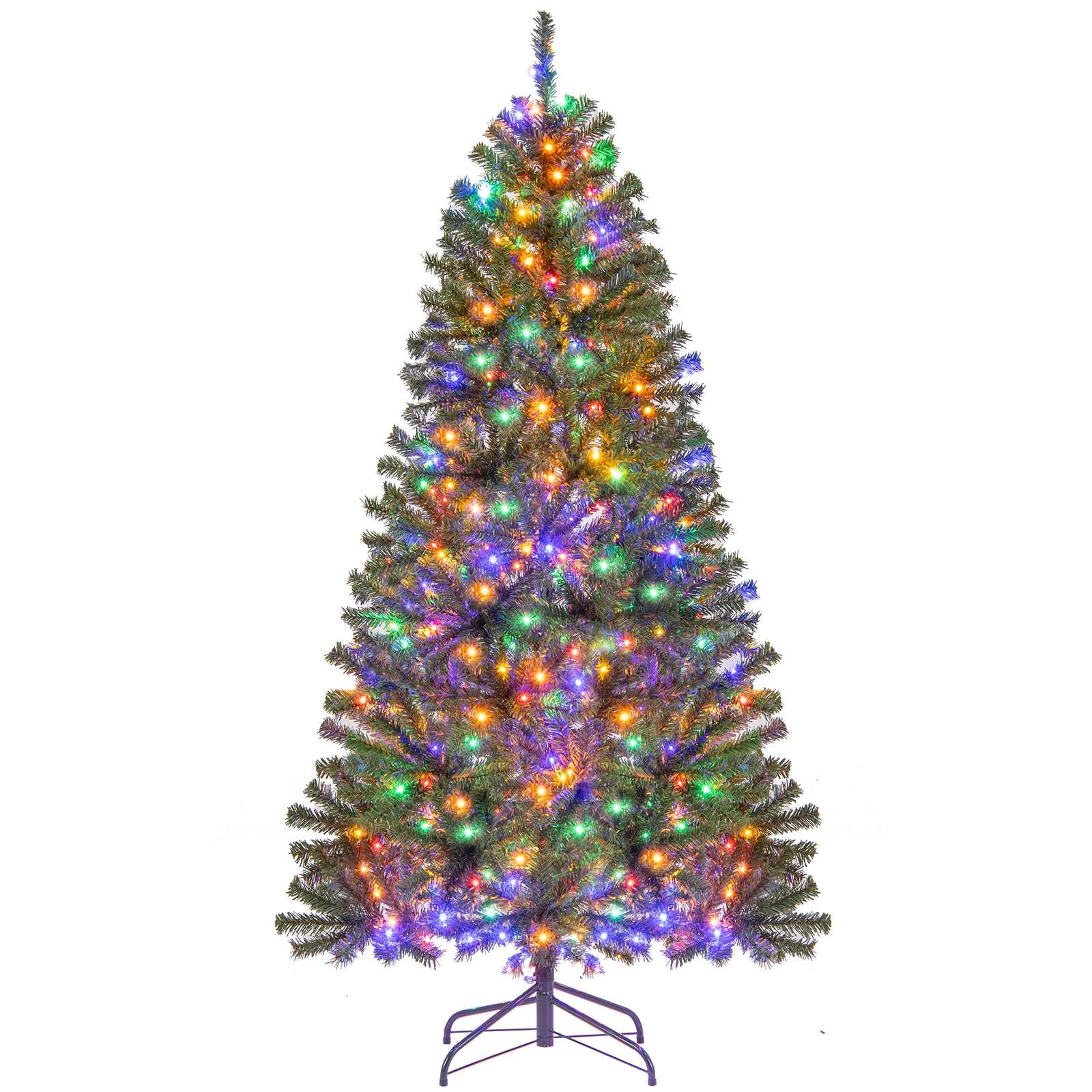 1 Costway 1.8M Christmas Tree Pre-lit Xmas Decor 500 Multicolored LED Light 635 Tips, 1 of 2