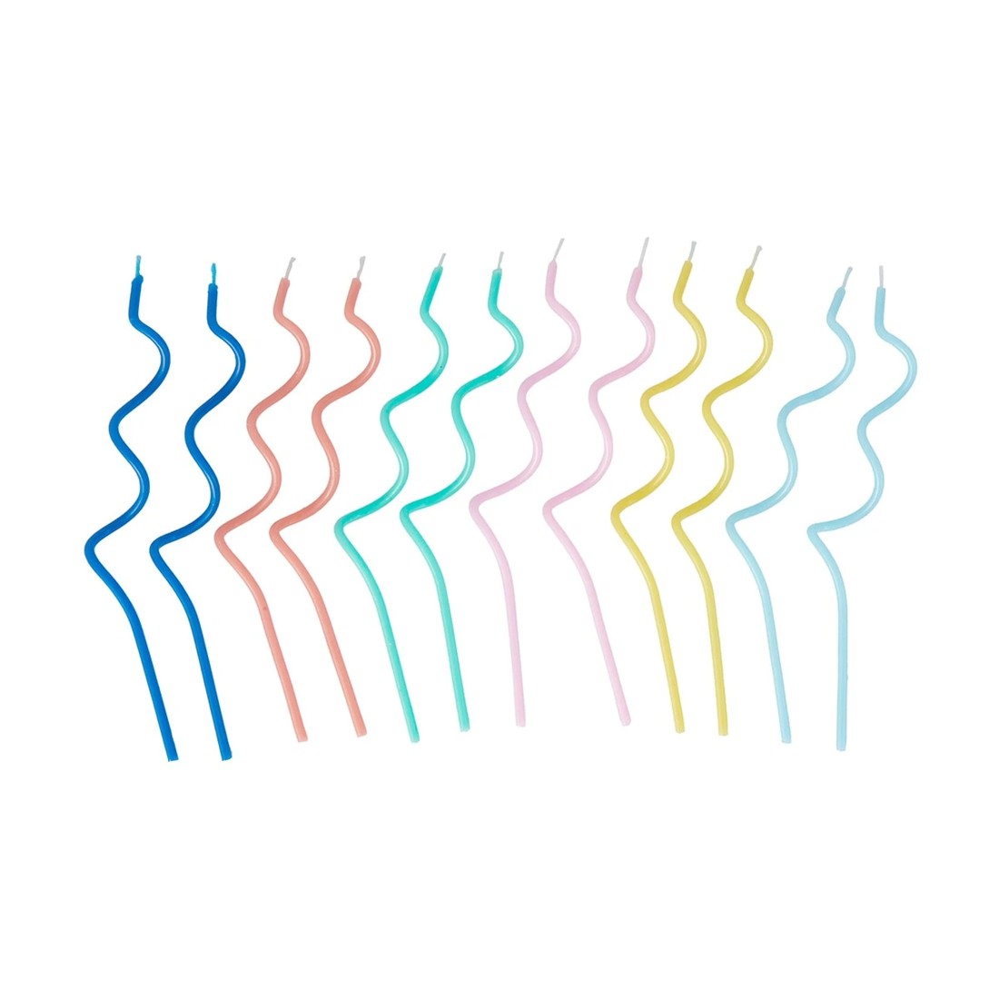 1 12 Pack Wiggle Multi Colour Candles, 1 of 7