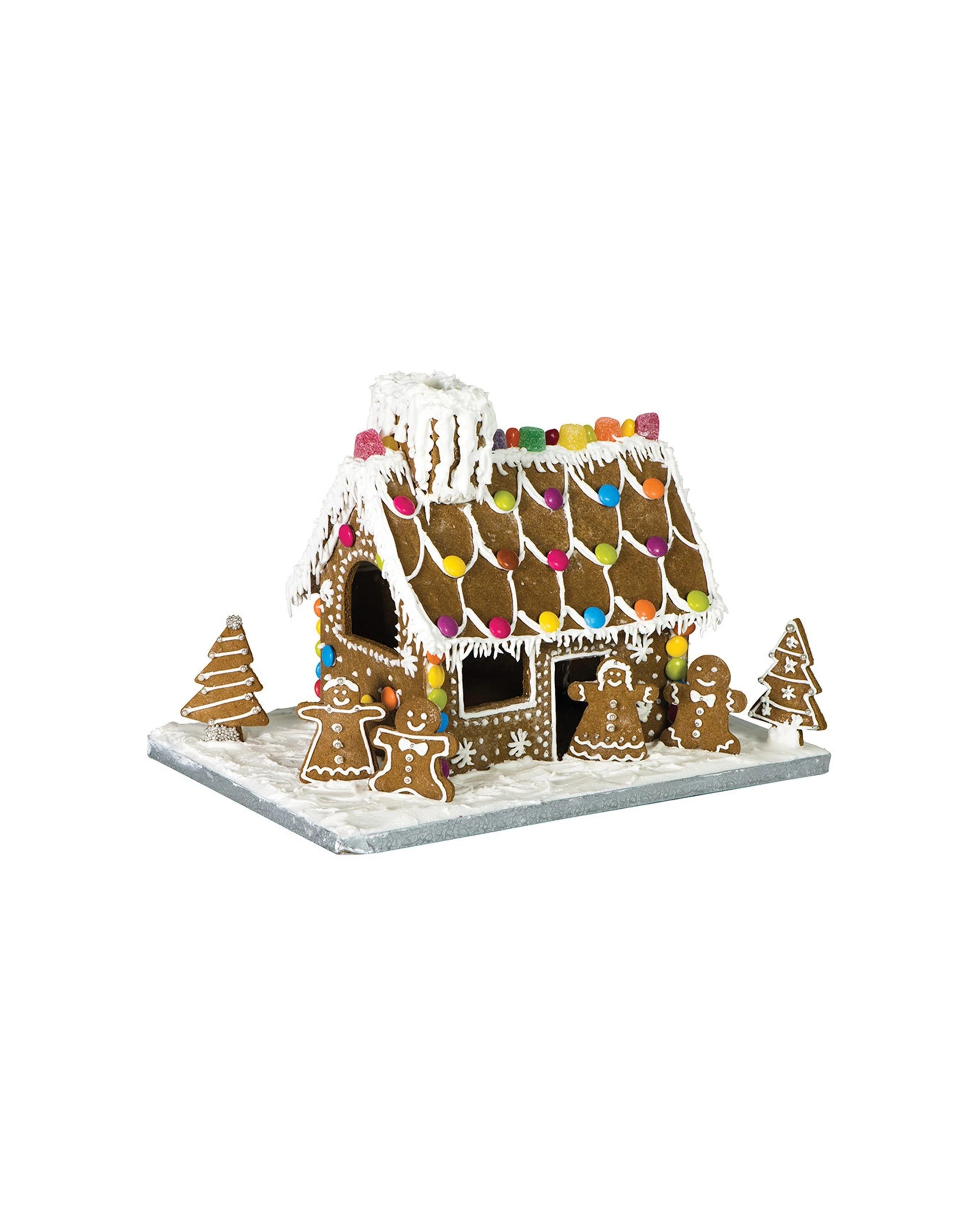 1 Avanti 10pc Reusable Gingerbread House Kit With Cardboard Base For Families - Clear, 1 of 3