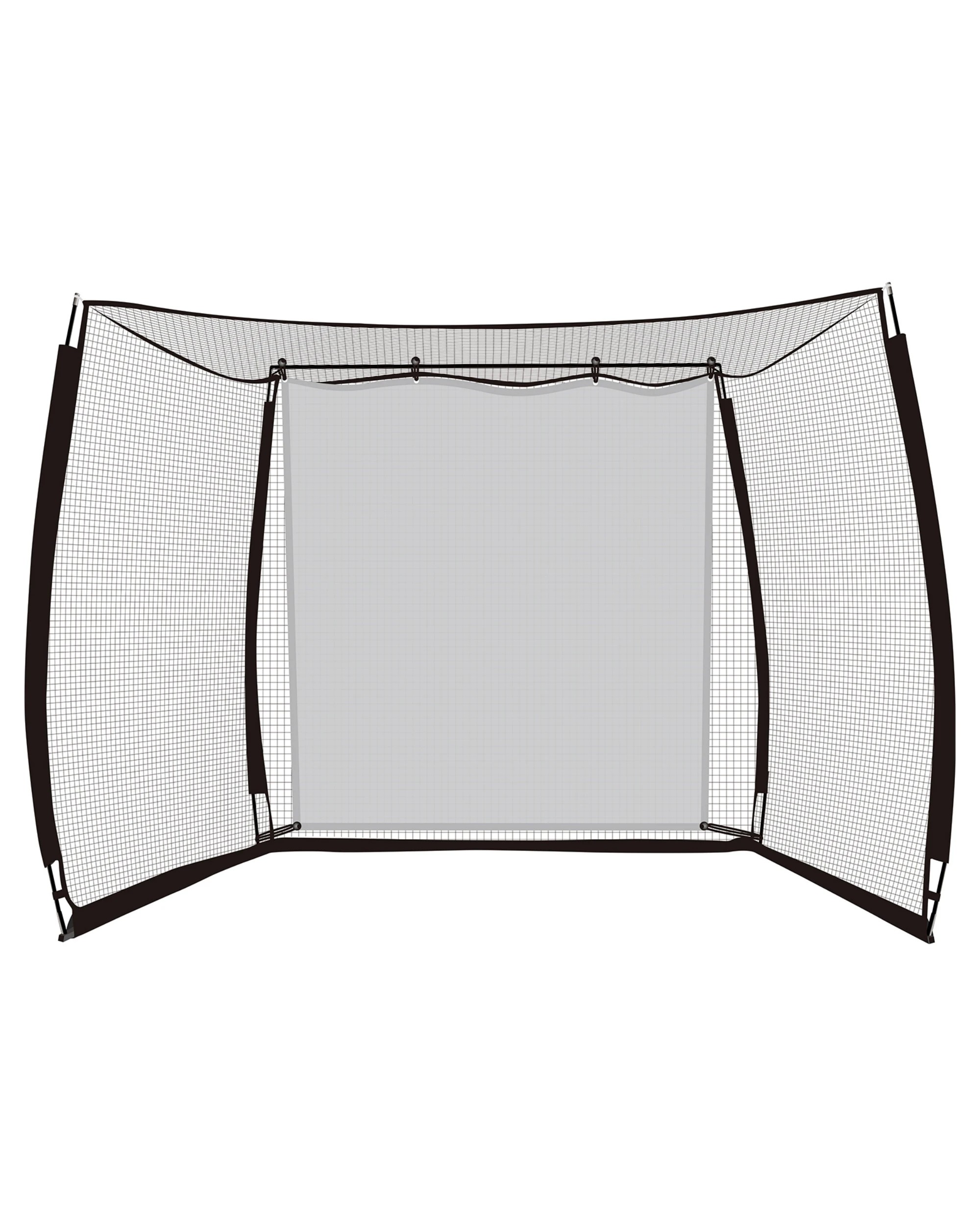 3 Advwin 10 x 8ft Golf Hitting Net with Impact Screen & Target Cloth for Indoor & Backyard - Black, 3 of 6