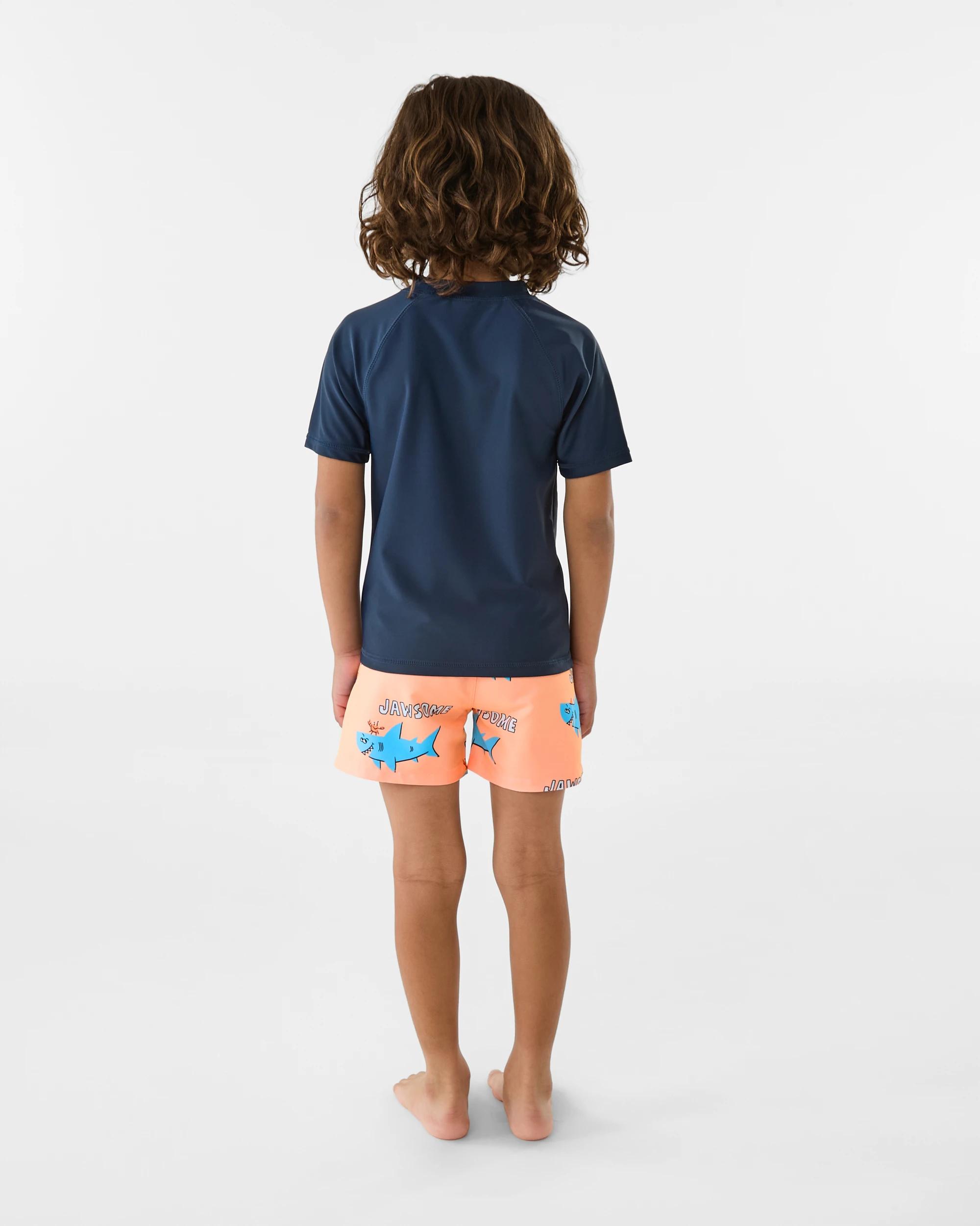 6 Short Sleeve Rash Vest Dress Navy, 6 of 6
