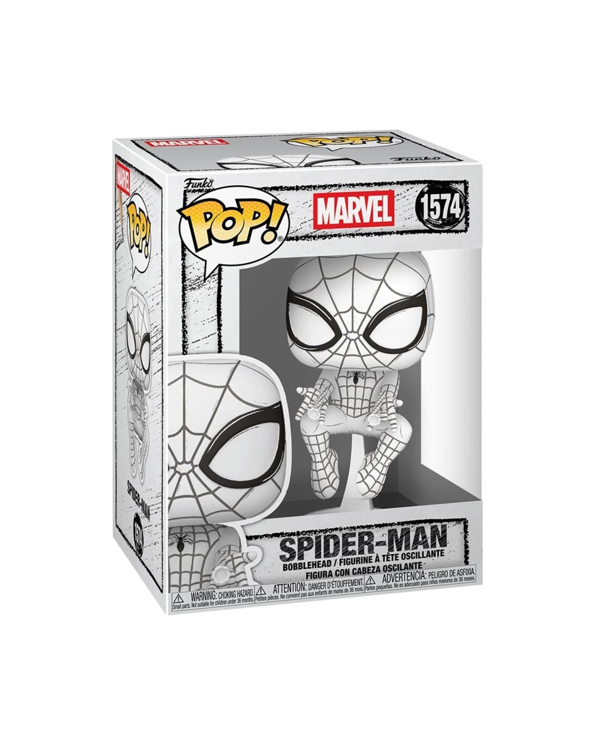 2 Marvel - Spider-Man - Sketched Spider-Man Pop! Vinyl Figure, 2 of 2
