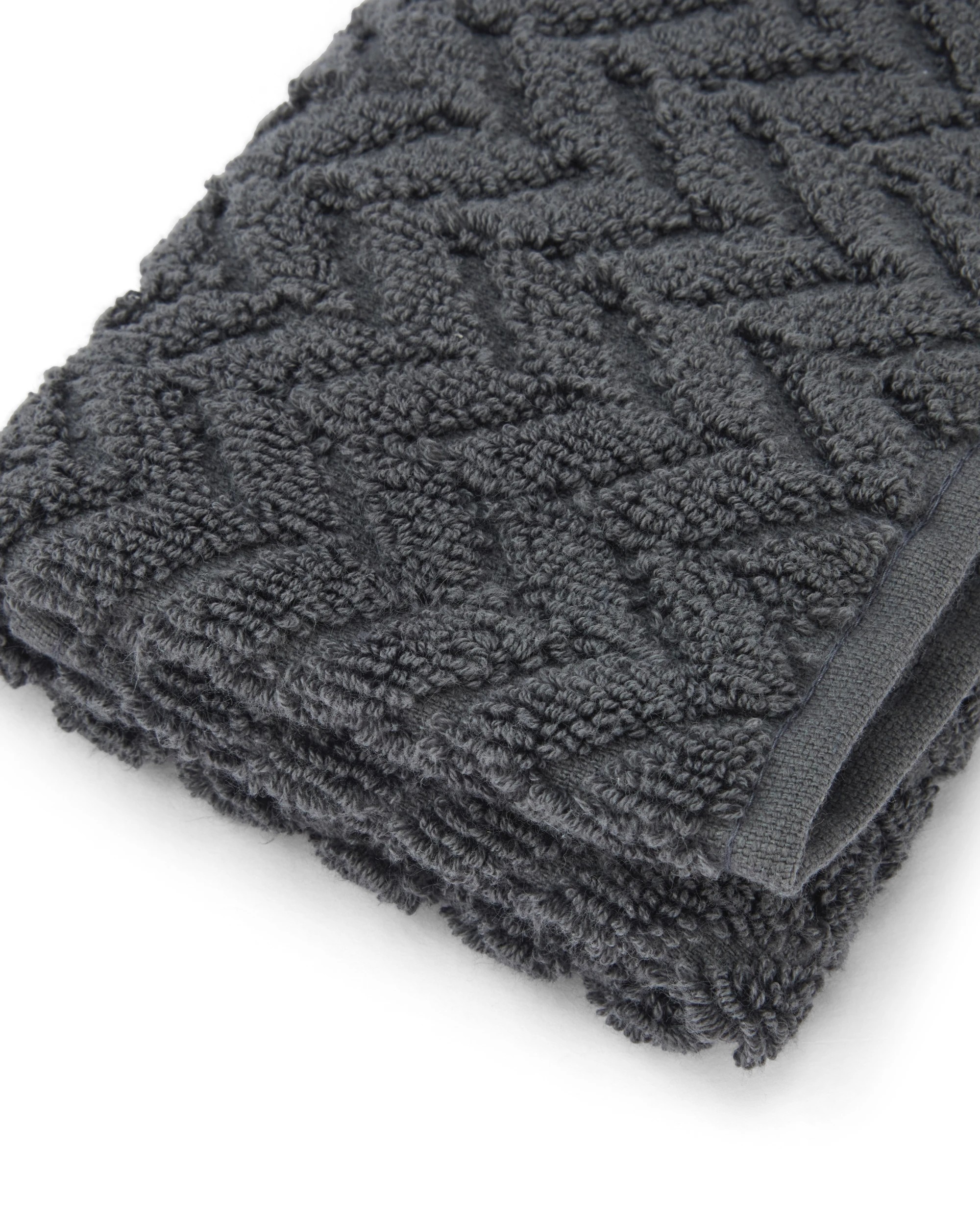 4 Chevron Cotton Face Washer - Grey, 4 of 6