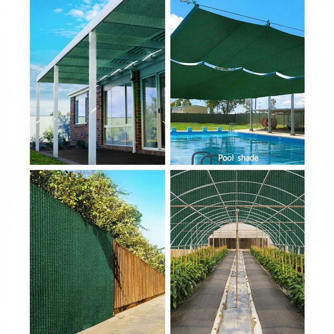 2 Instahut 90% Shade Cloth 3.66x10m Shadecloth Sail Heavy Duty - Green, 2 of 5
