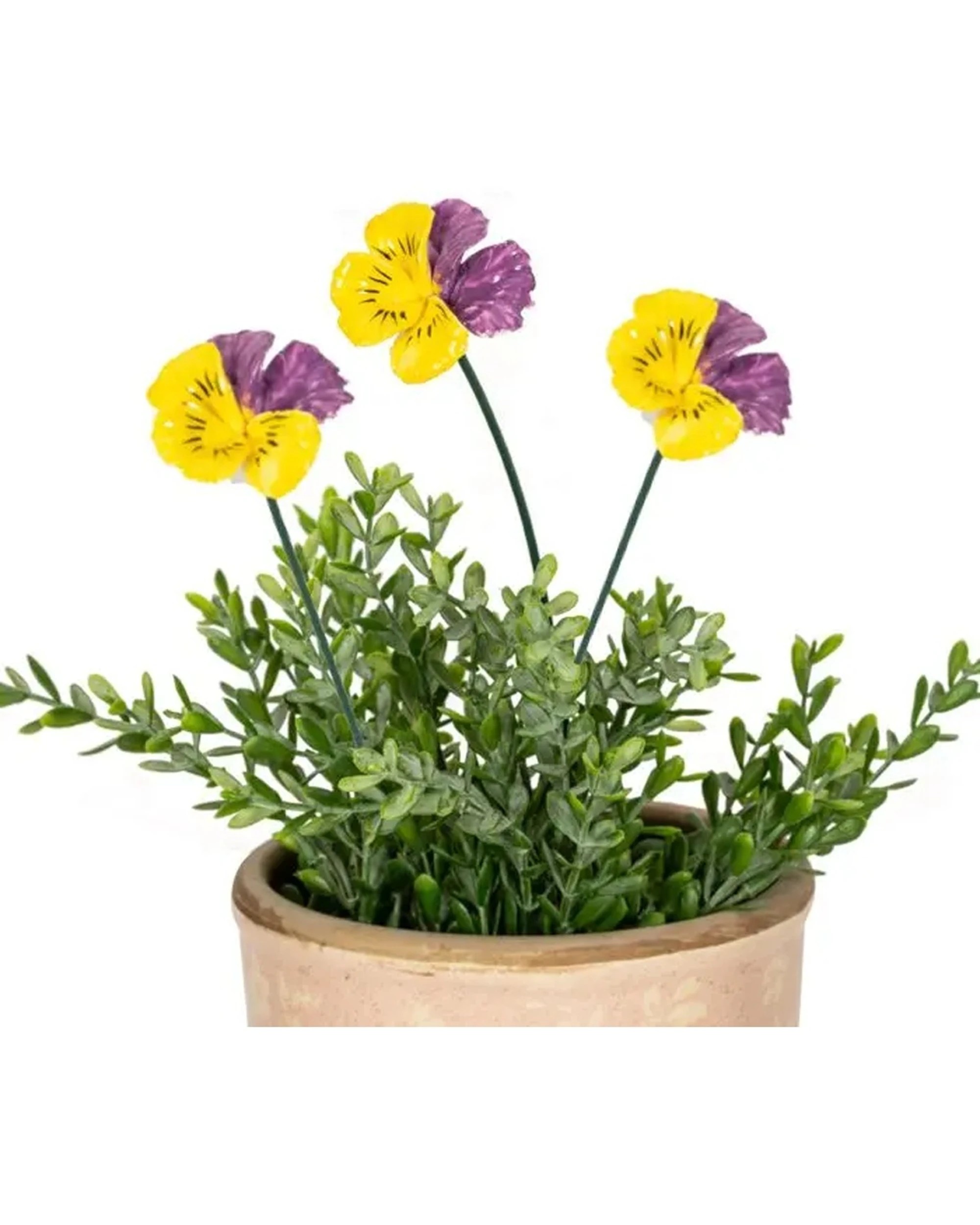 Alfresco 6PK Johnny Jump Ups Wild Pansy Stick Ceramic Garden Decor ...