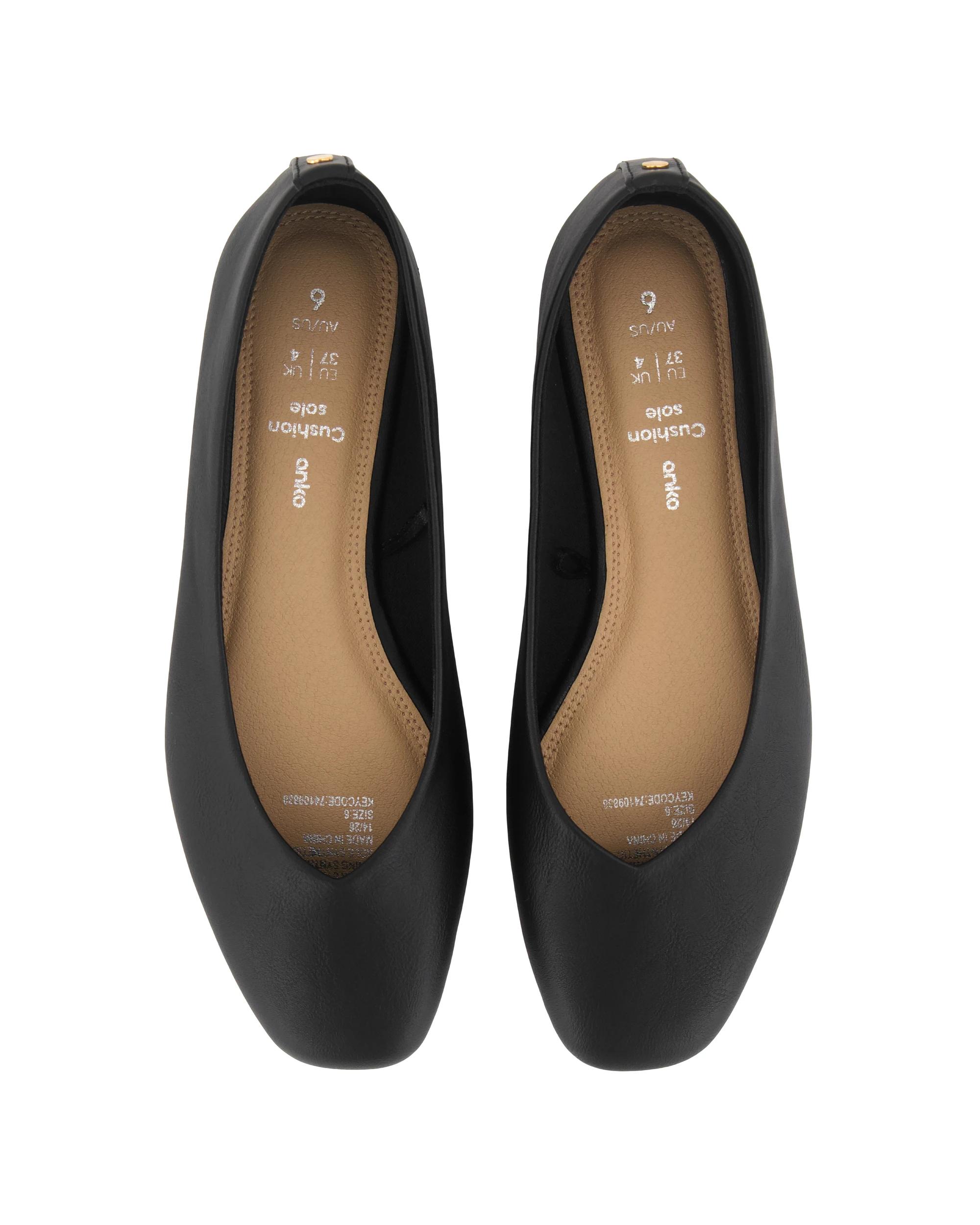 2 PU V Ballet Flats Black, 2 of 3