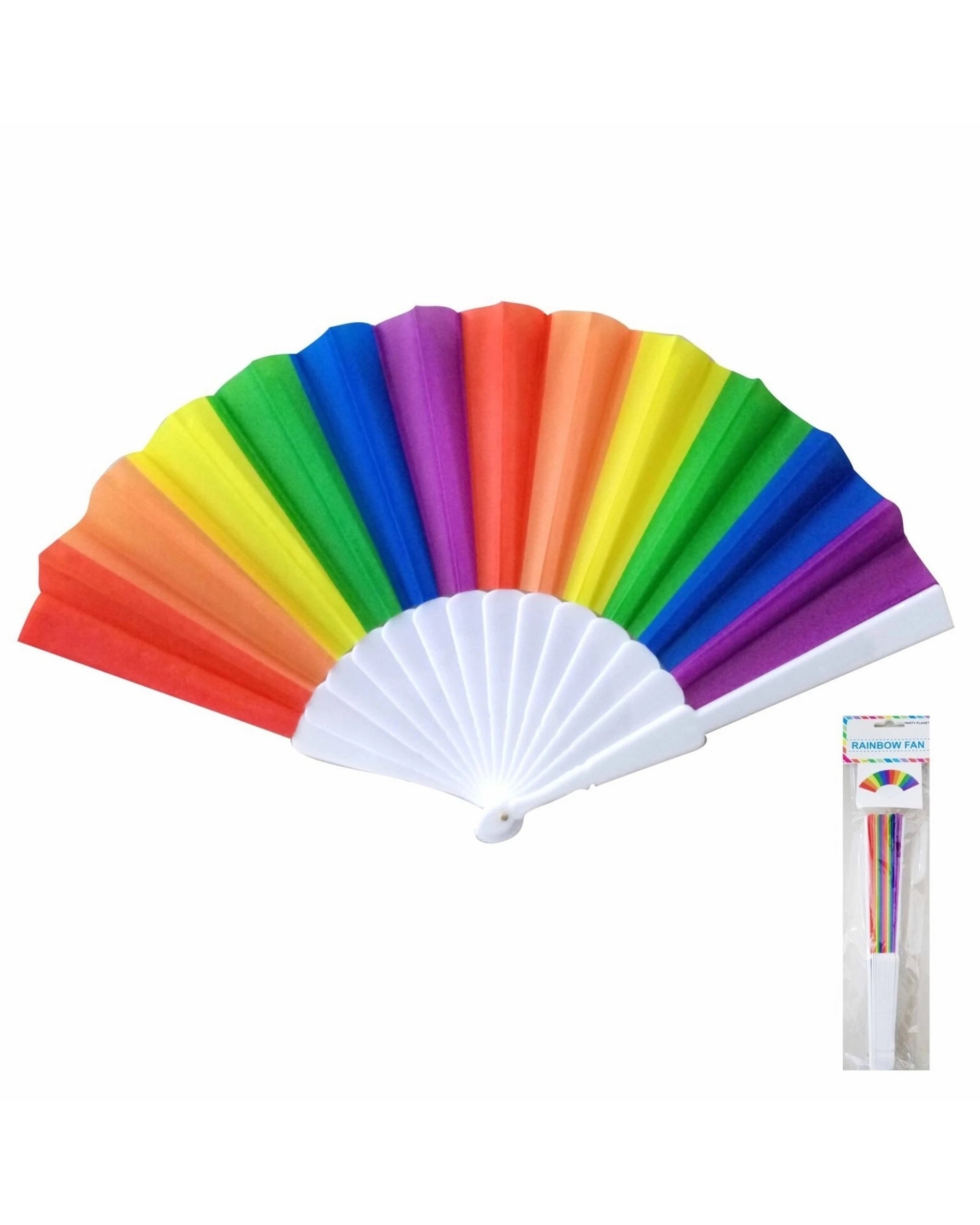1 Party Planet Rainbow Fan - Rainbow, 1 of 1
