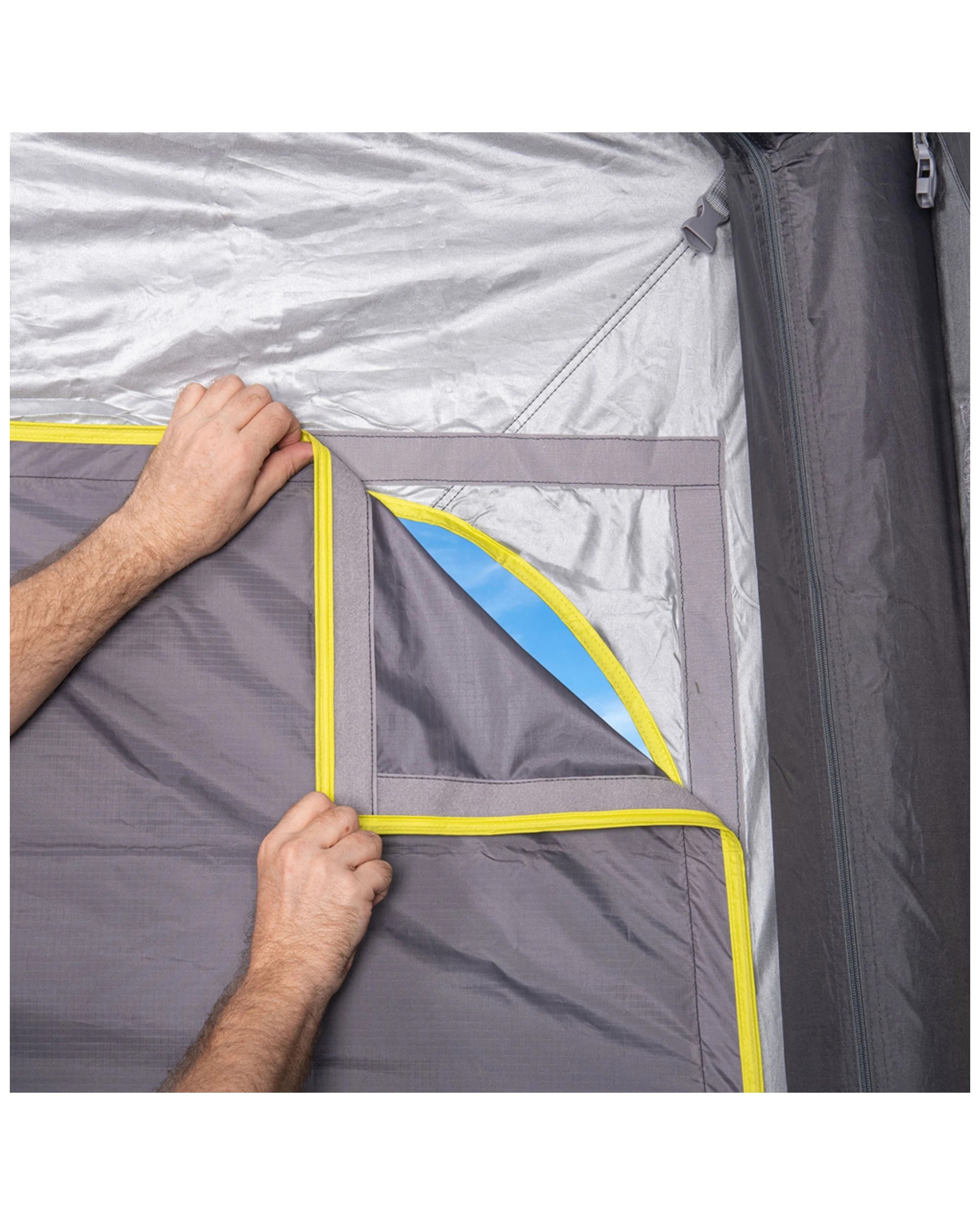 5 Quest Outdoors Air Gazebo 2.4 Mesh Wall Kit Sun Wind Protection 75D Fabric - Black, 5 of 5