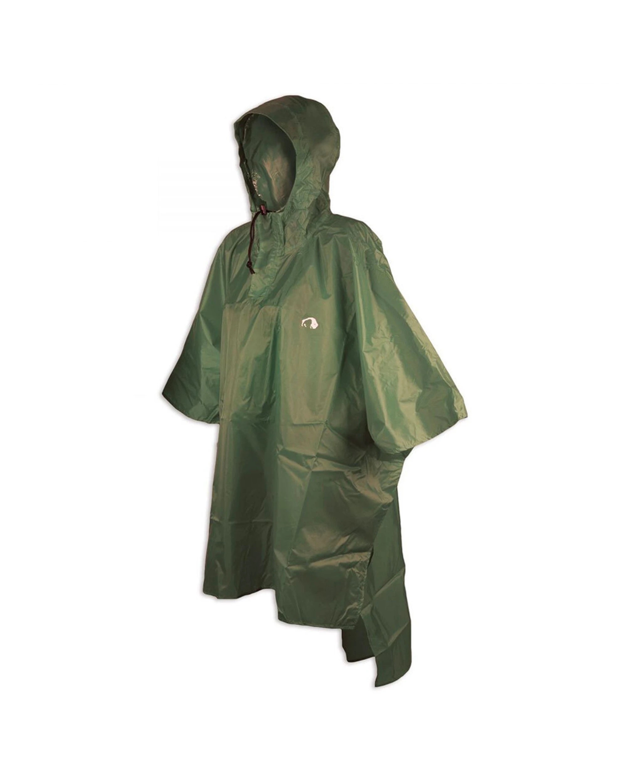 1 Tatonka Poncho 2 M-L PU-Coated Polyester Hood With Drawstring Storm Protection - Green, 1 of 4
