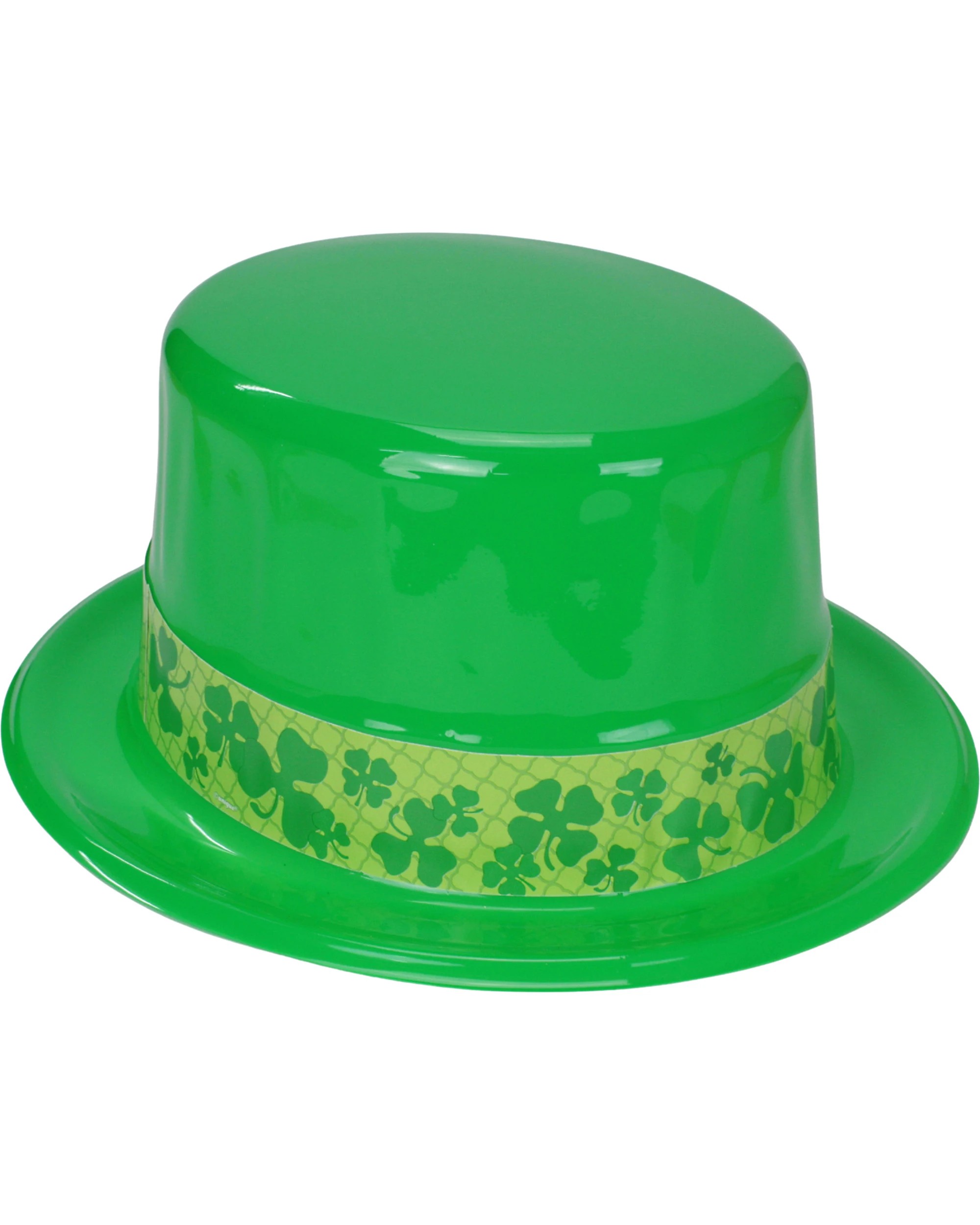 1 Meteor Plastic Top Hat With Shamrock Band - Green, 1 of 1