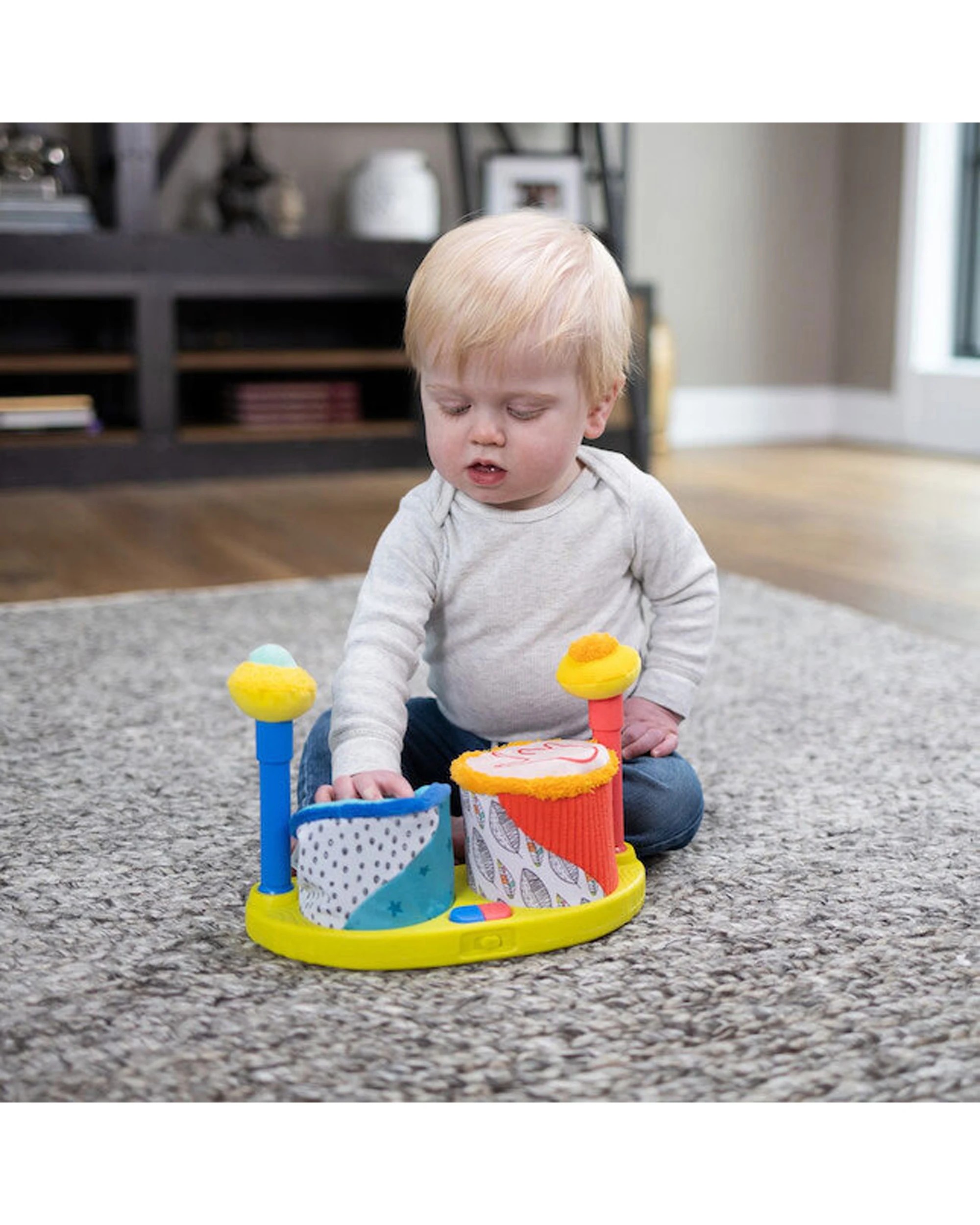 4 Lamaze Squeeze Beats First Drum Set Electronic Sensory Kids Toy - Multi, 4 of 4