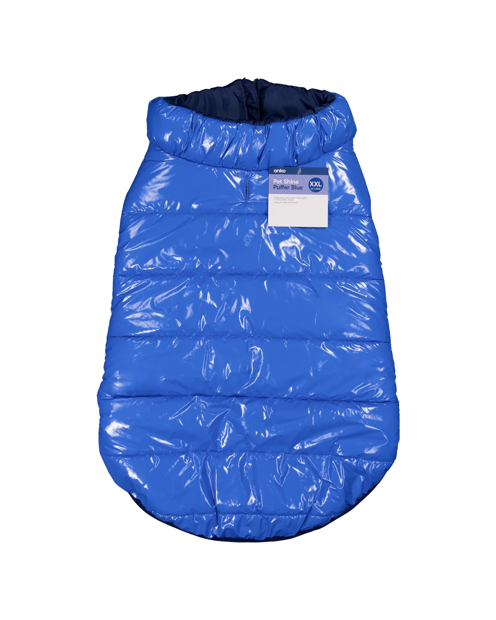 10 Pet Shine Puffer - Extra Extra Large, Blue and Navy, 10 of 10