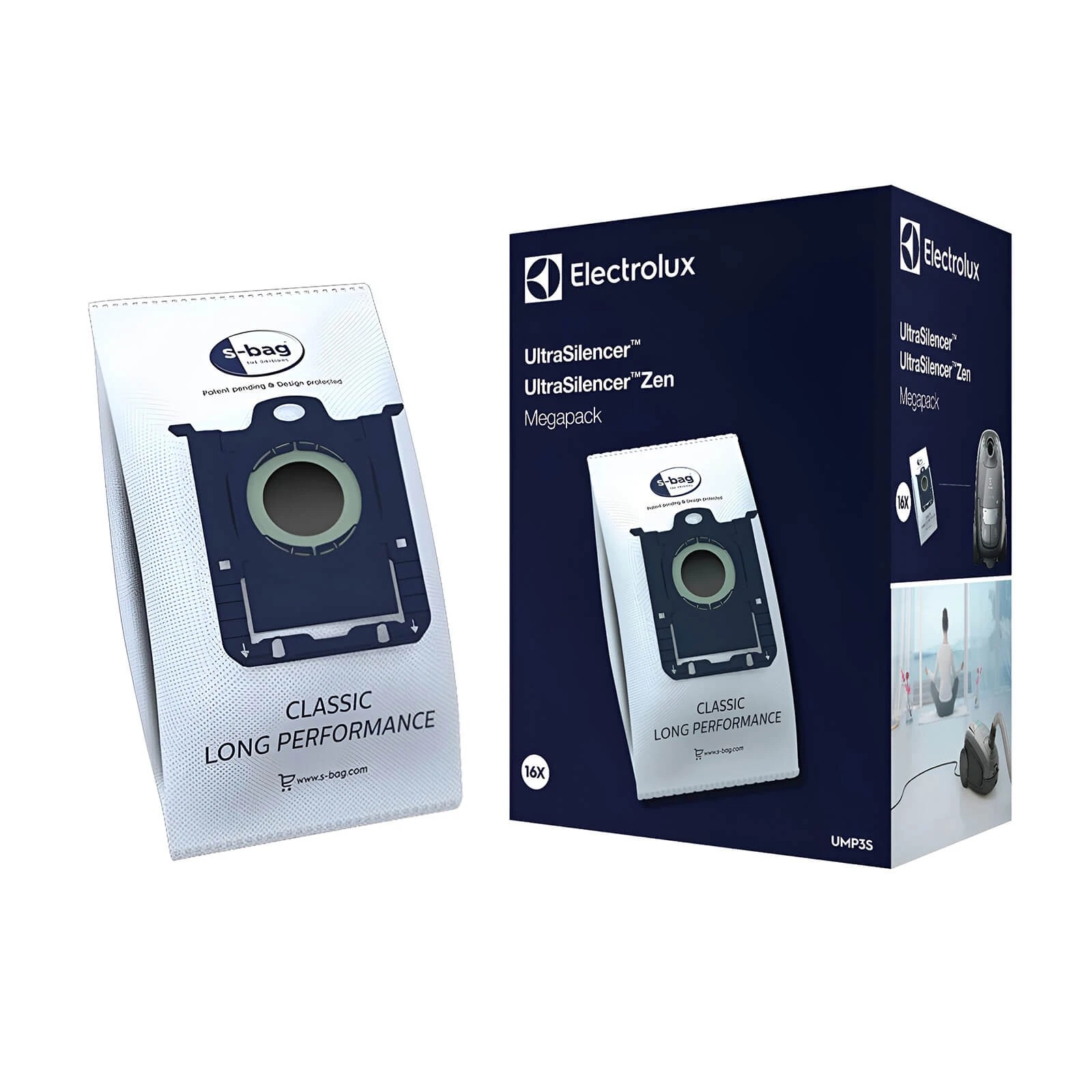 4 Electrolux 16 Dust Bags Long Performance S-Bag (UMP3S) - Blue, 4 of 4