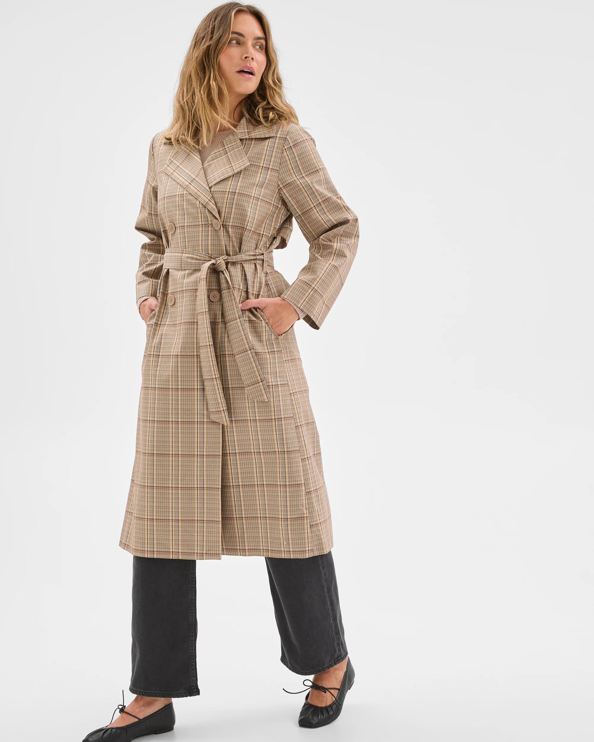 2 Target Woman Australian Cotton Check Trench Coat CHECK, 2 of 6