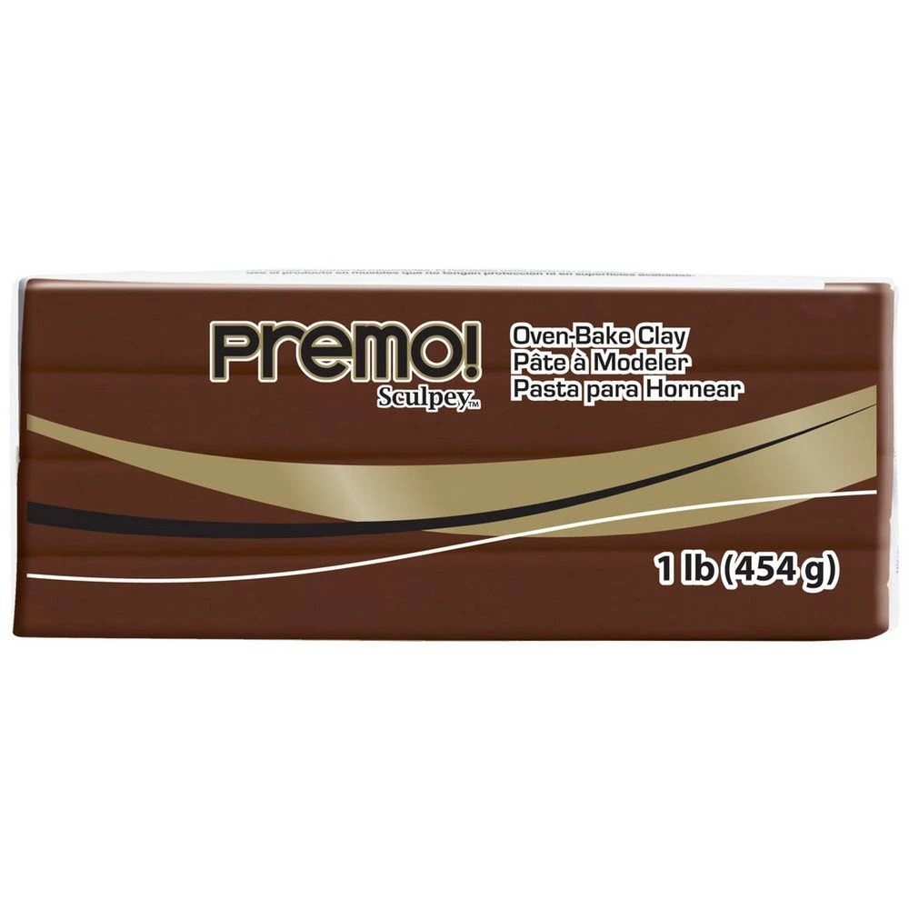 1 Sculpey Premo Modelling Clay Burnt Umber 454g, 1 of 3