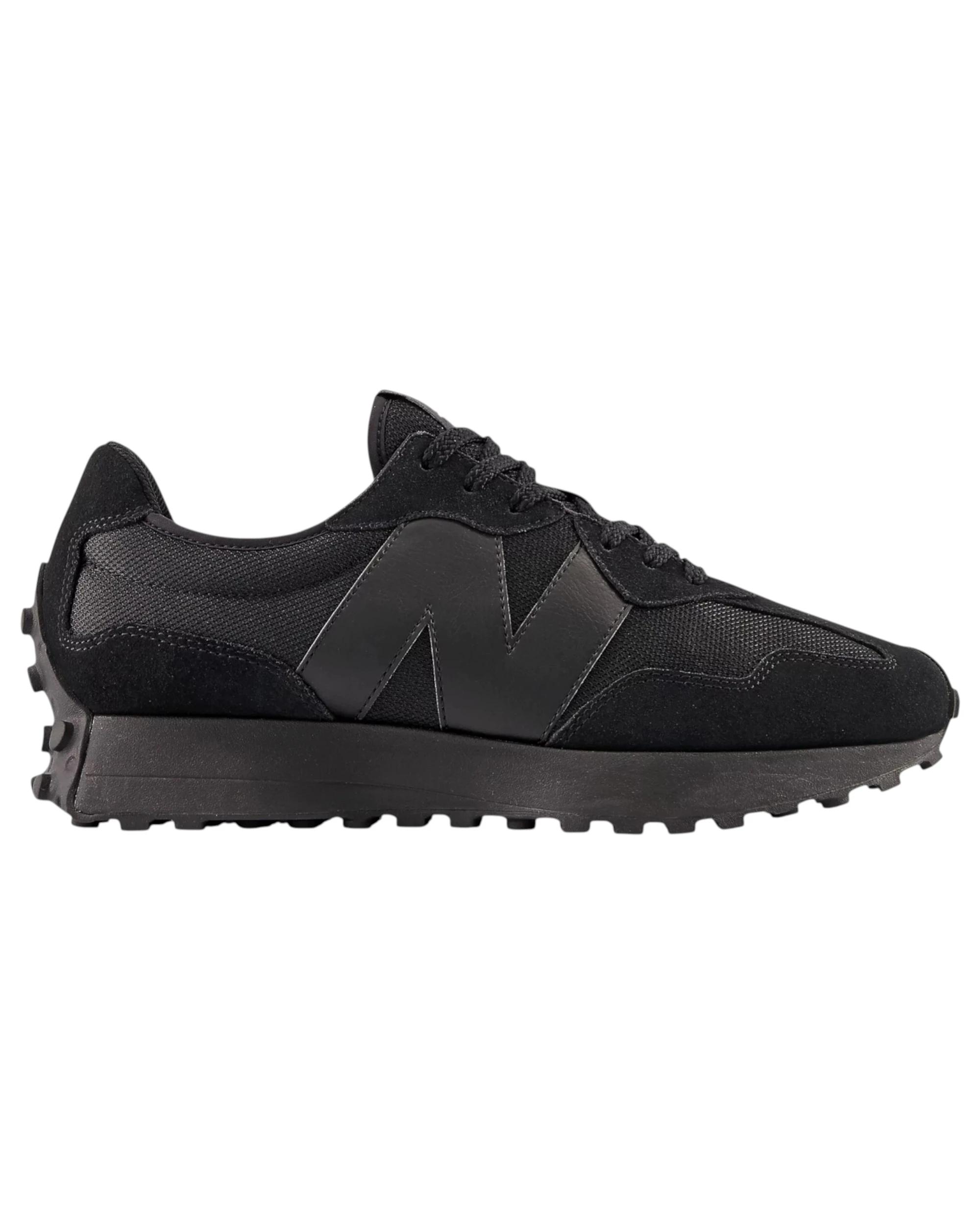 1 New Balance Mens 327 Black Athletic Shoes BLACK, 1 of 6