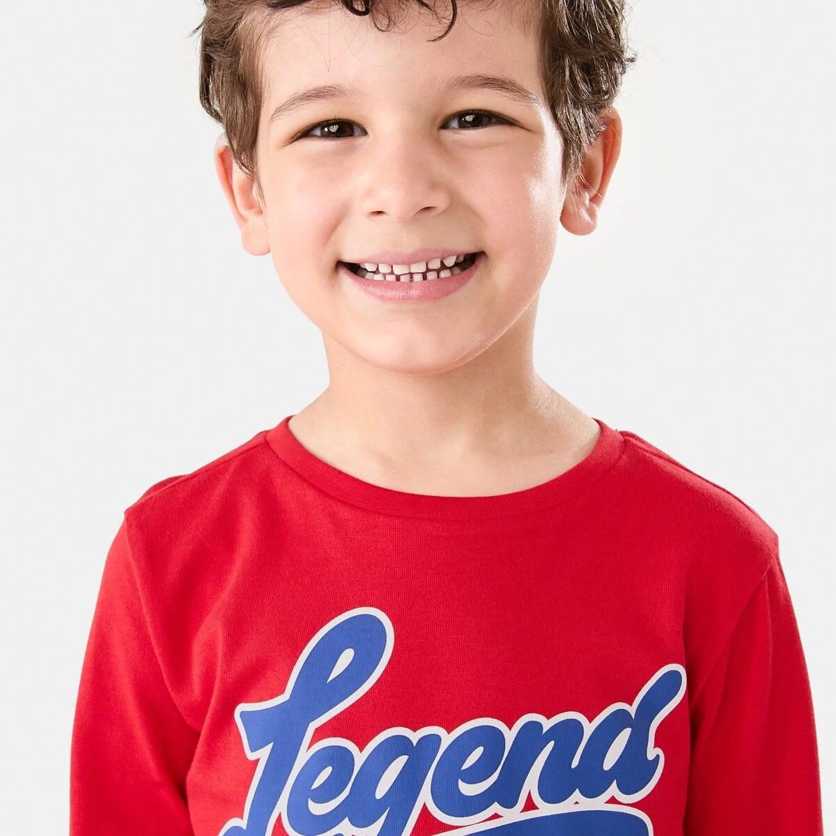 3 Long Sleeve Print T-shirt Red Legend, 3 of 8