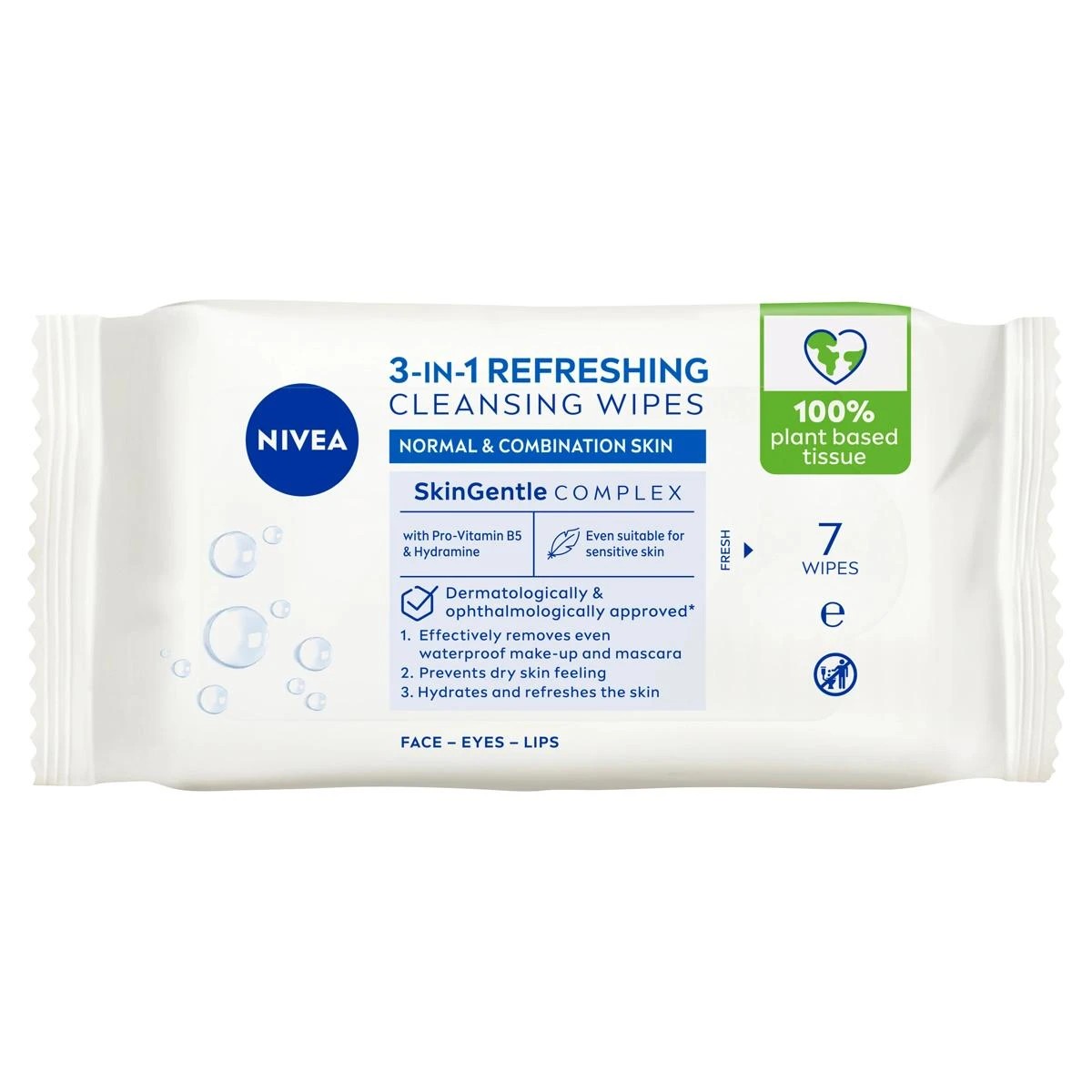 1 Nivea 7 Pack 3-in-1 Refreshing Cleansing Wipes - Pro Vitamin B5 and Hydramine, 1 of 10