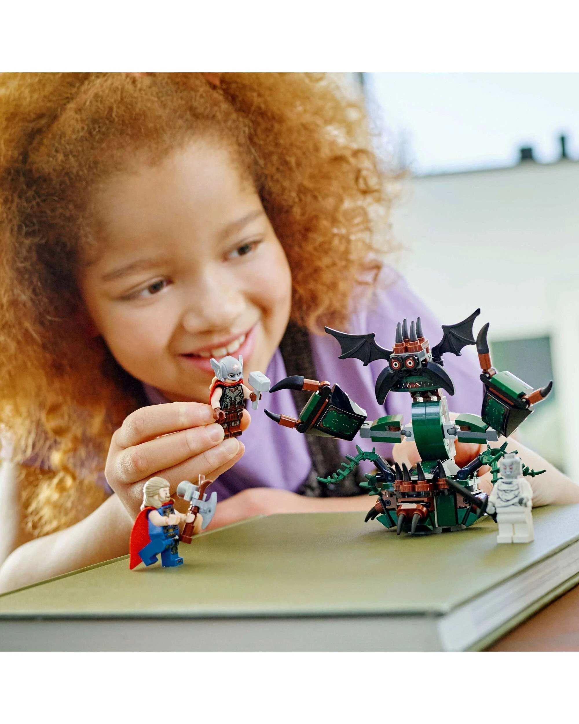 3 LEGO 76207 Attack on New Asgard: Thor vs. Shadow Monster, 3 of 4