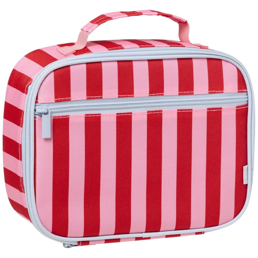 1 Studymate Lunch Bag Pink and Red Stripe, 1 of 2