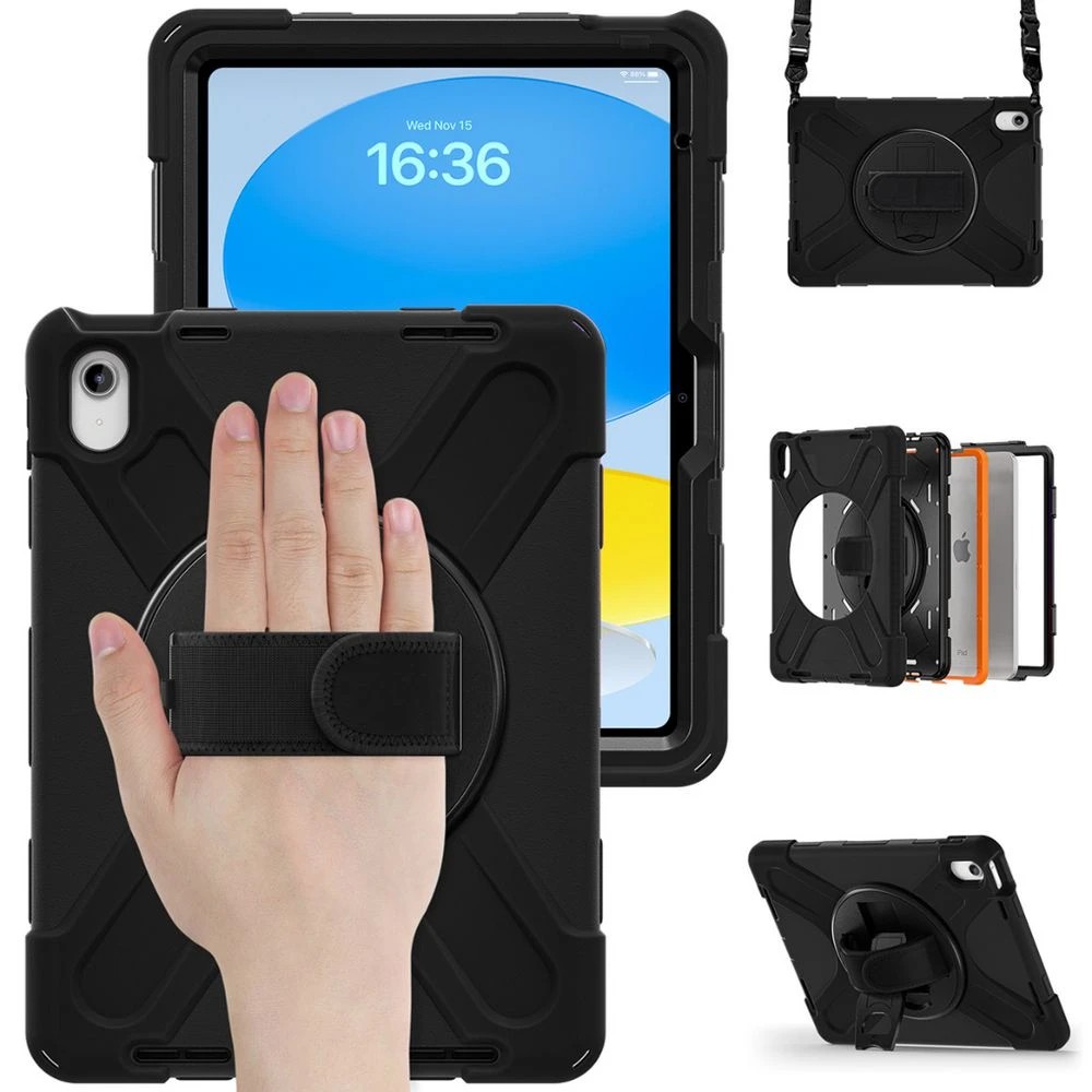 5 J.Burrows Rugged Case iPad A16/10th Gen 10.9" Black w strap, 5 of 8