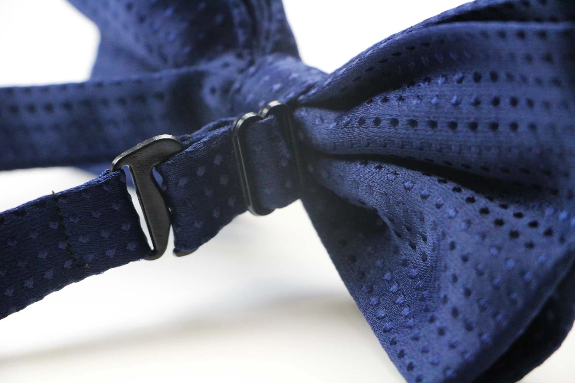 3 Zasel Mens Navy Polka Dot Patterned Bow Tie - Blue, 3 of 5