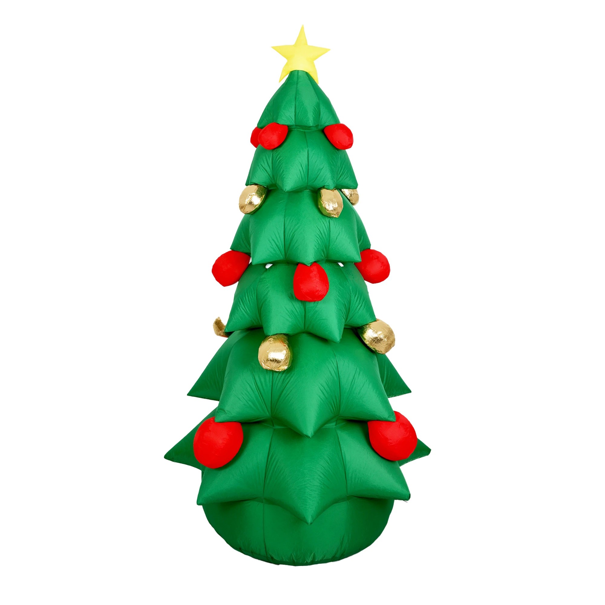 2 Santaco 2.5m Inflatable Christmas Star LED Blow Up Tree Outdoor Xmas Decoration, 2 of 9