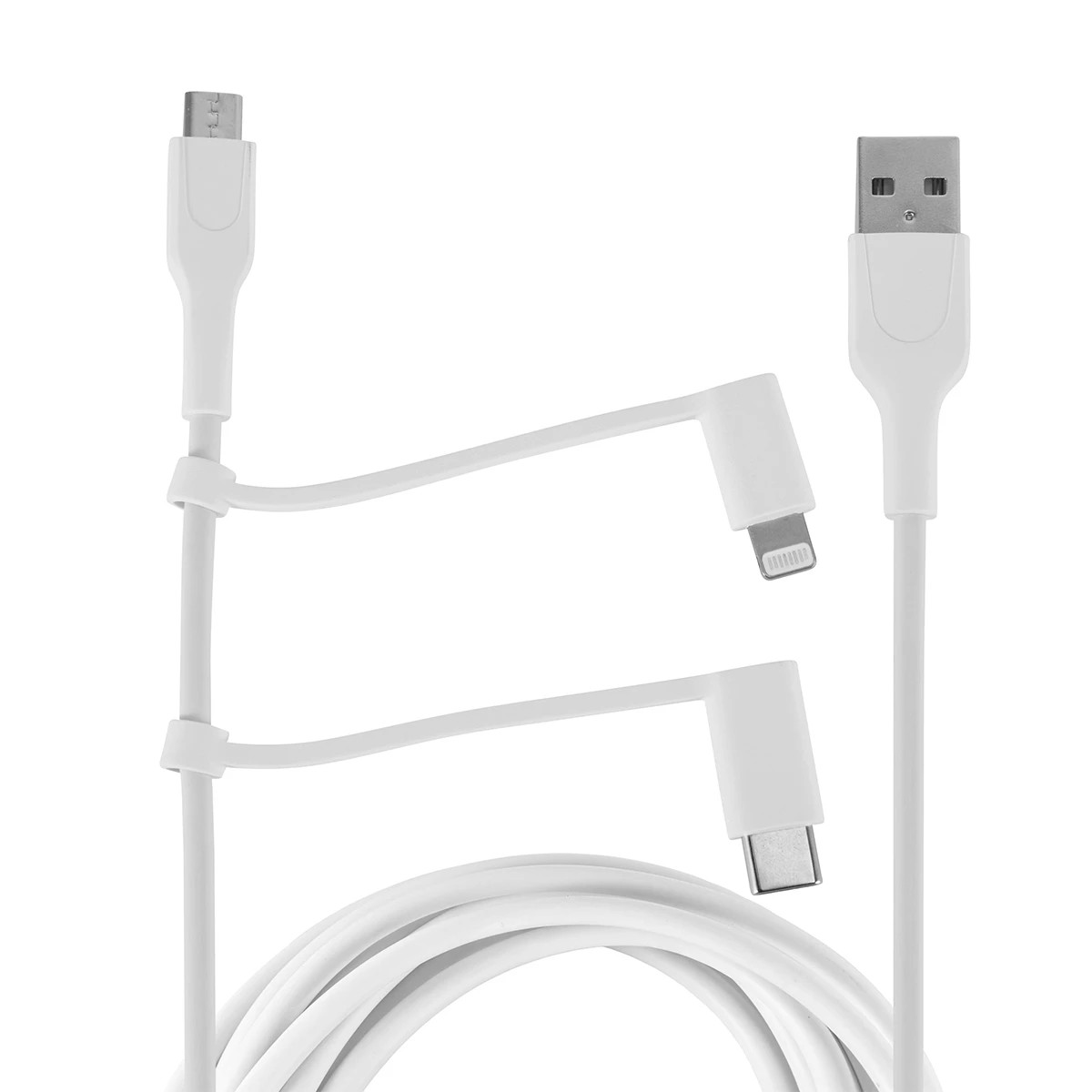 1 3-in-1 Travel Cable - White, 1 of 8