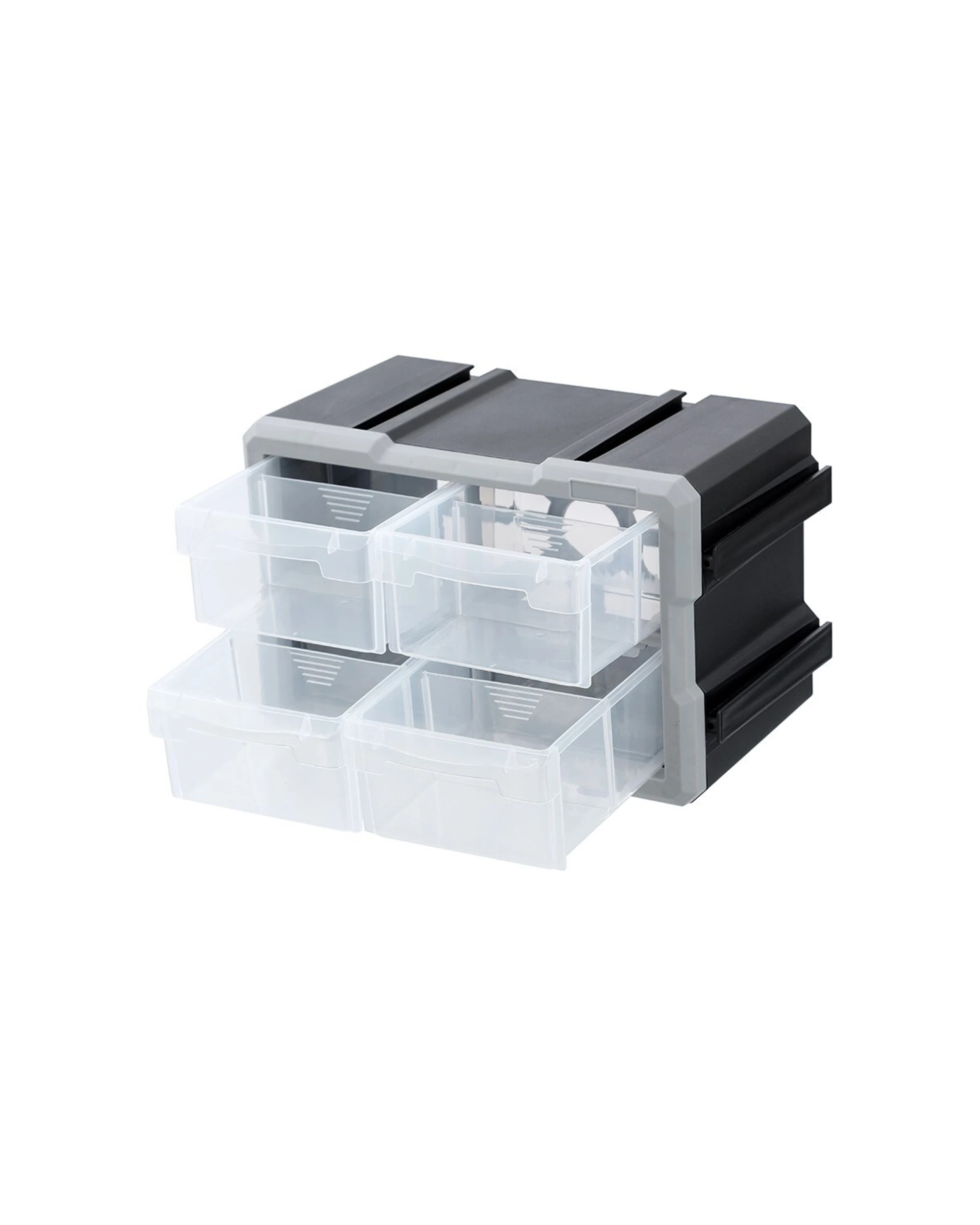 6 Boxsweden Garaz 4-Drawer Storage Organiser 29.5x19.5cm 4PK Stackable Modular
 - grey, 6 of 6