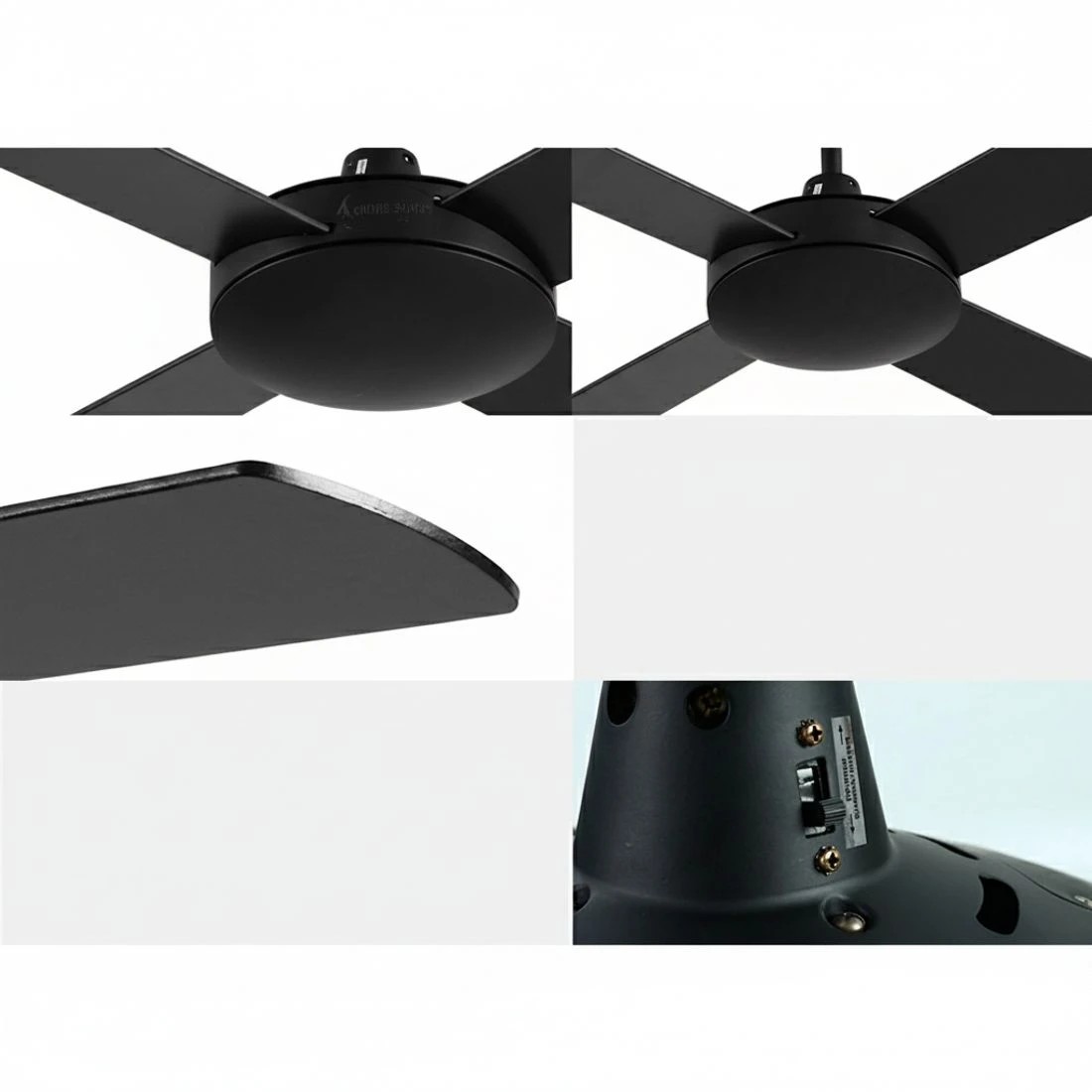 5 Devanti 52'' Ceiling Fan DC Motor 4 Blades w/Remote - - Black, 5 of 6