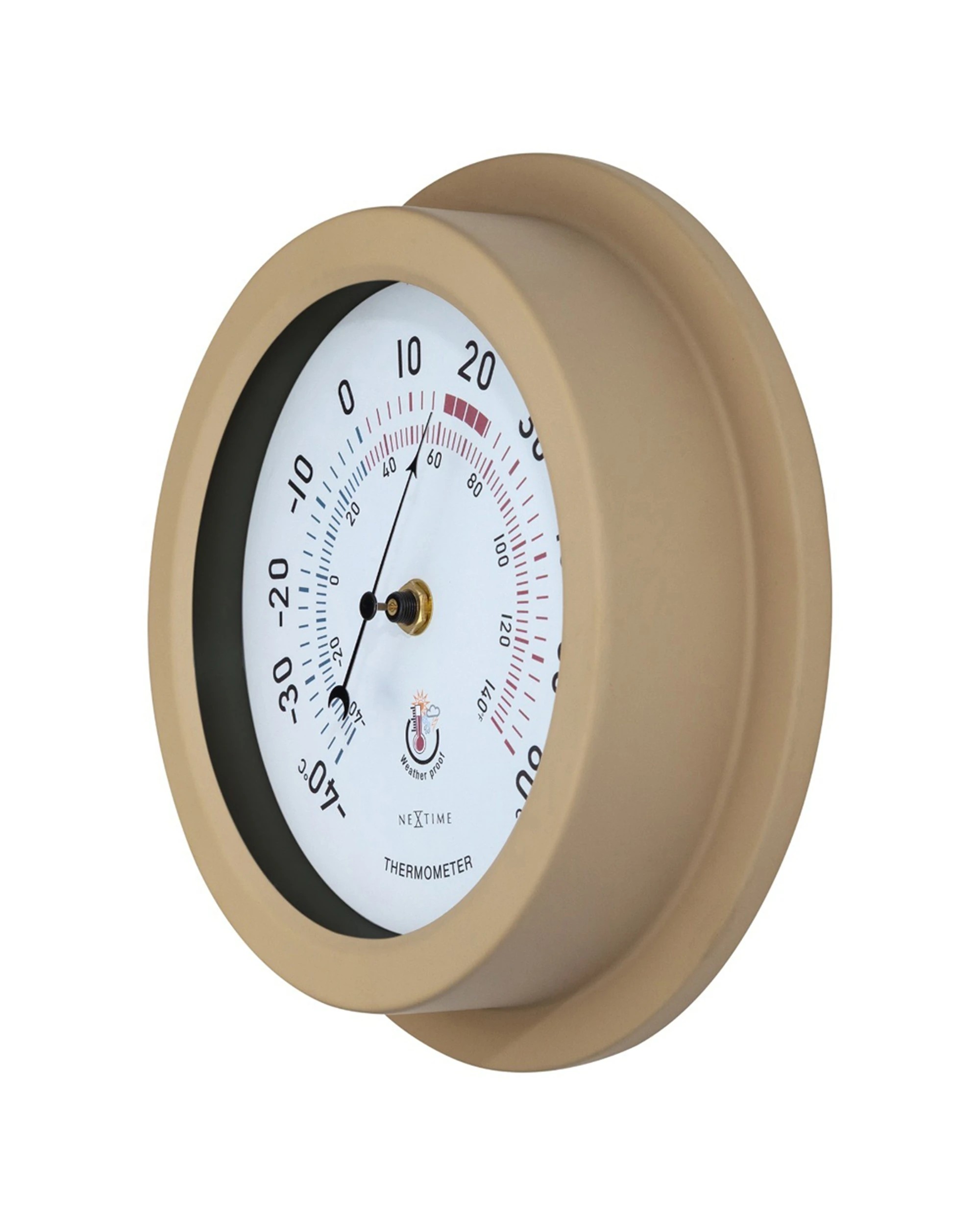 3 NexTime Outdoor Thermometer Water Resistant Dual Scale Lily Model 19cm - Brown, 3 of 8