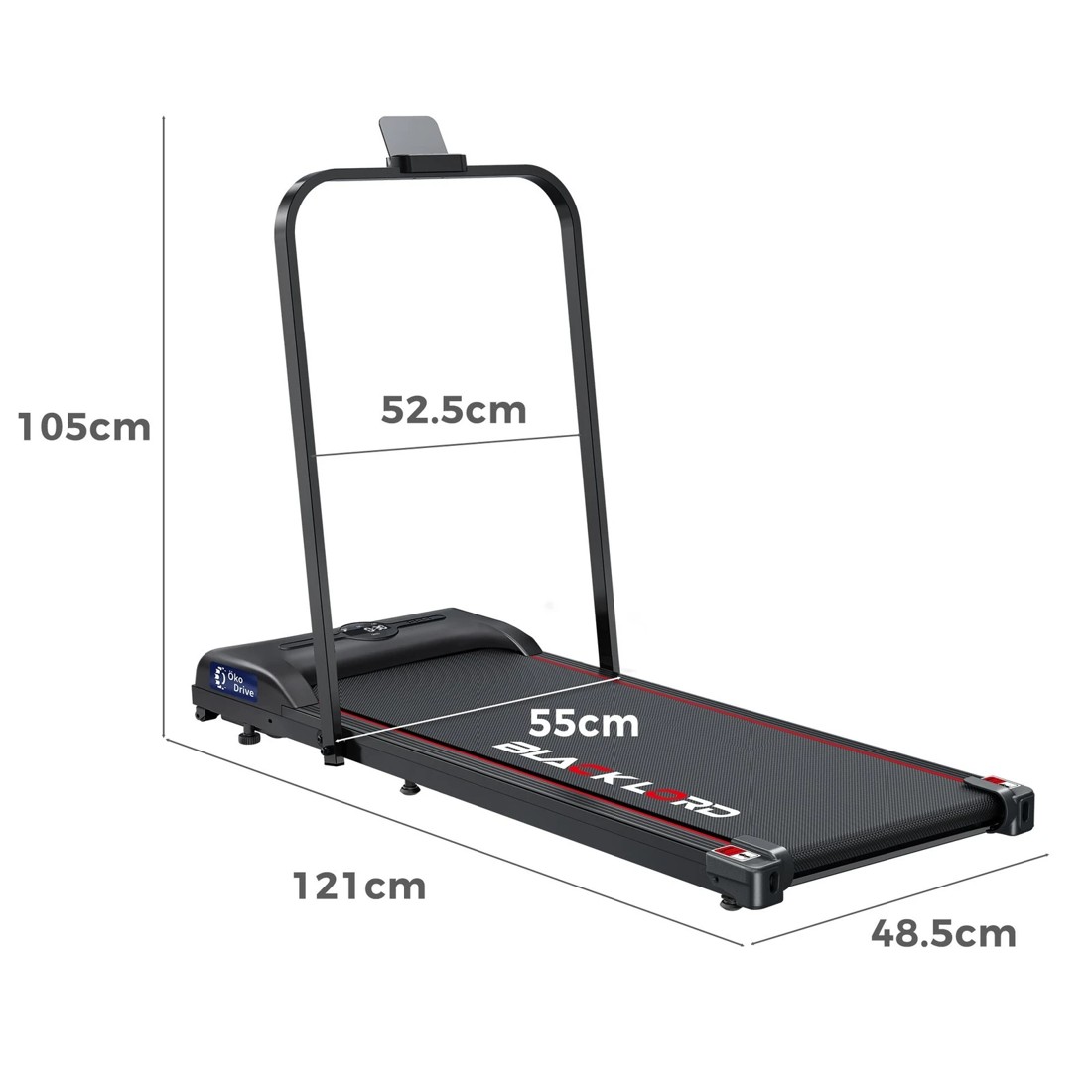 3 Black Lord Treadmill Walking Pad Foldable - Black, 3 of 9