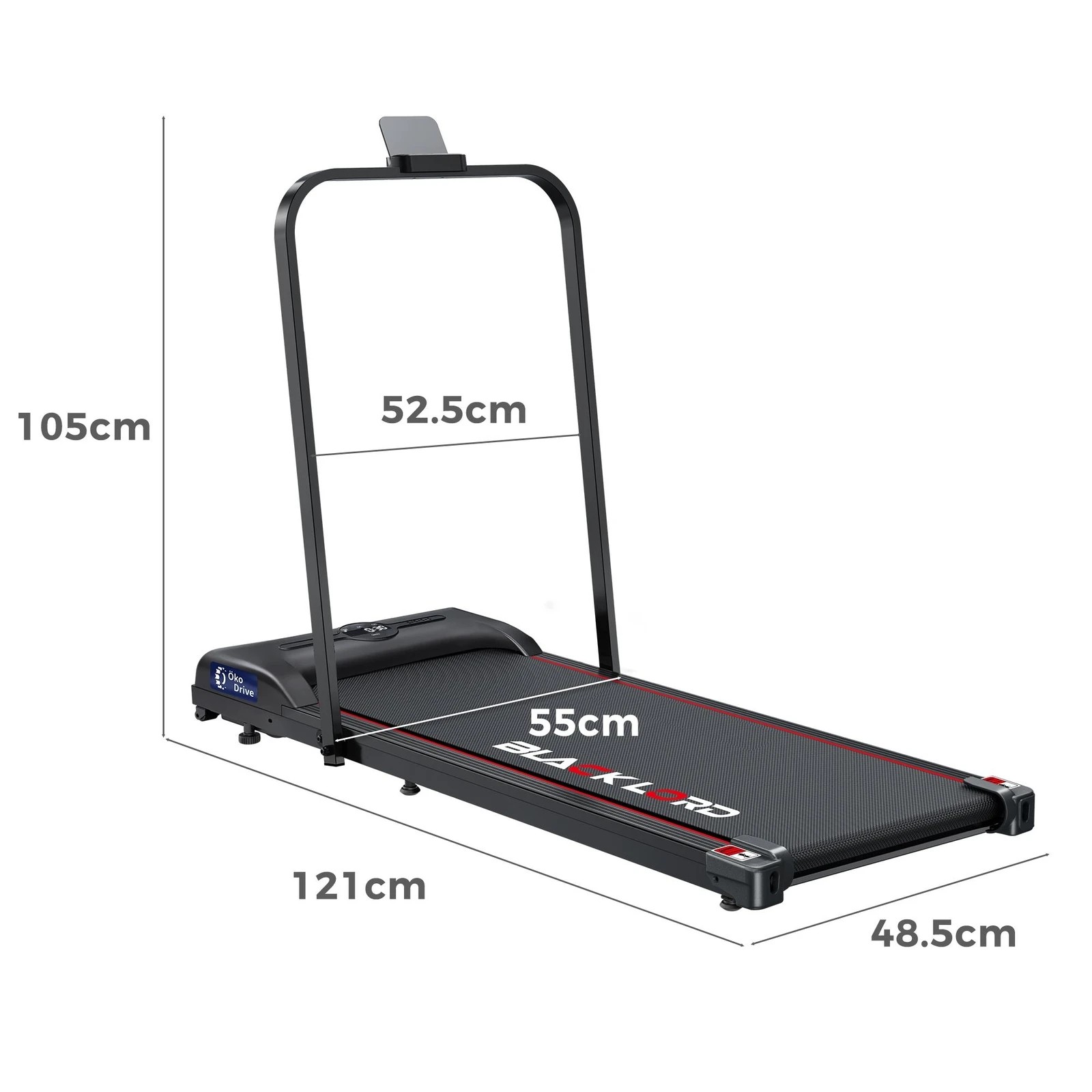 3 Black Lord Treadmill Walking Pad Foldable - Black, 3 of 9