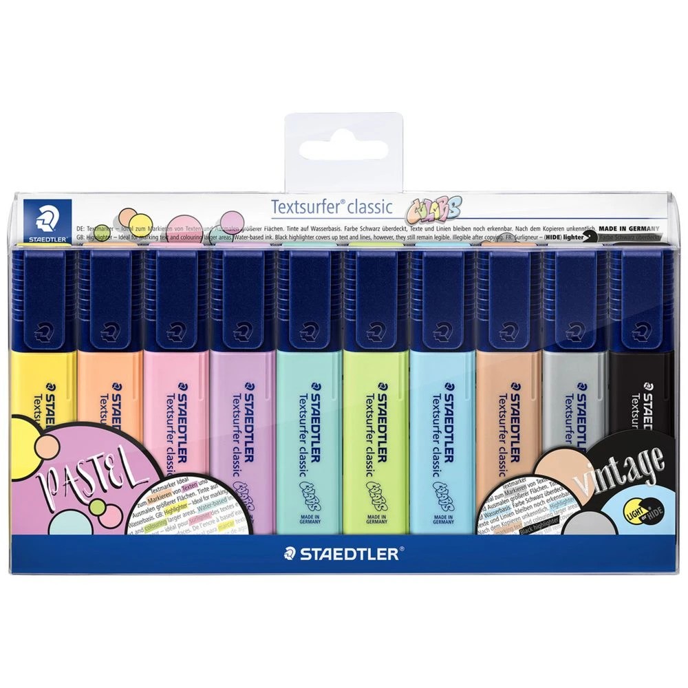 1 Staedtler Textsurfer Highlighter Pastel 10 Pack, 1 of 4