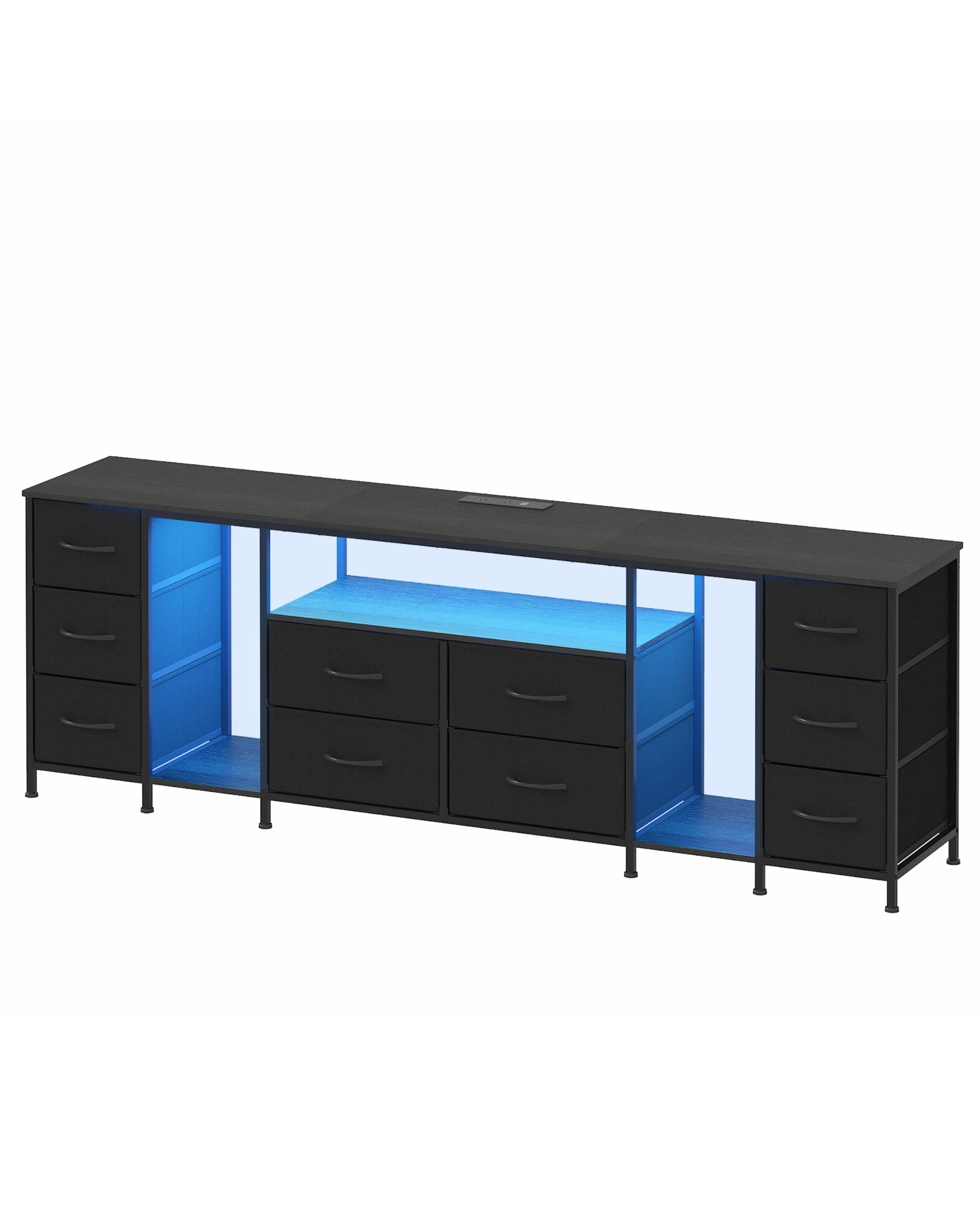 Advwin 180cm TV Cabinet LED Entertainment Unit Stand w/ Power Outlet ...