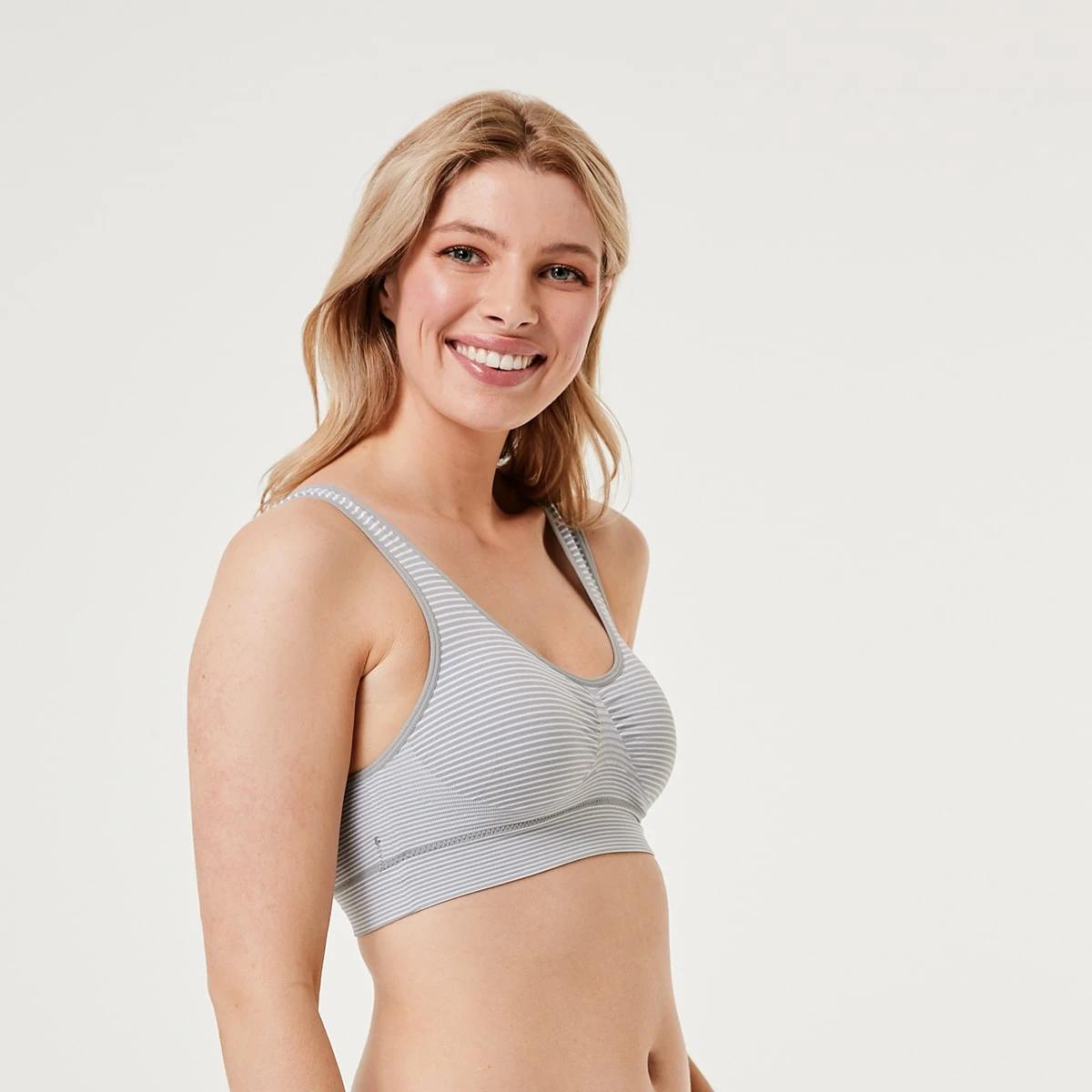 4 2 Pack Wirefree Seamfree Crop STRIPE, WHITE, 4 of 6