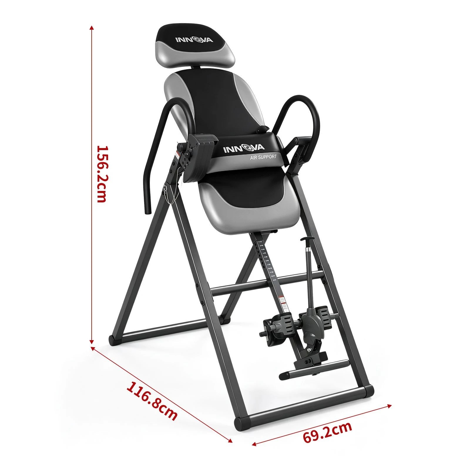 Ausway Genki Gravity Inversion Table Adjustable Back Stretcher Lumbar ...