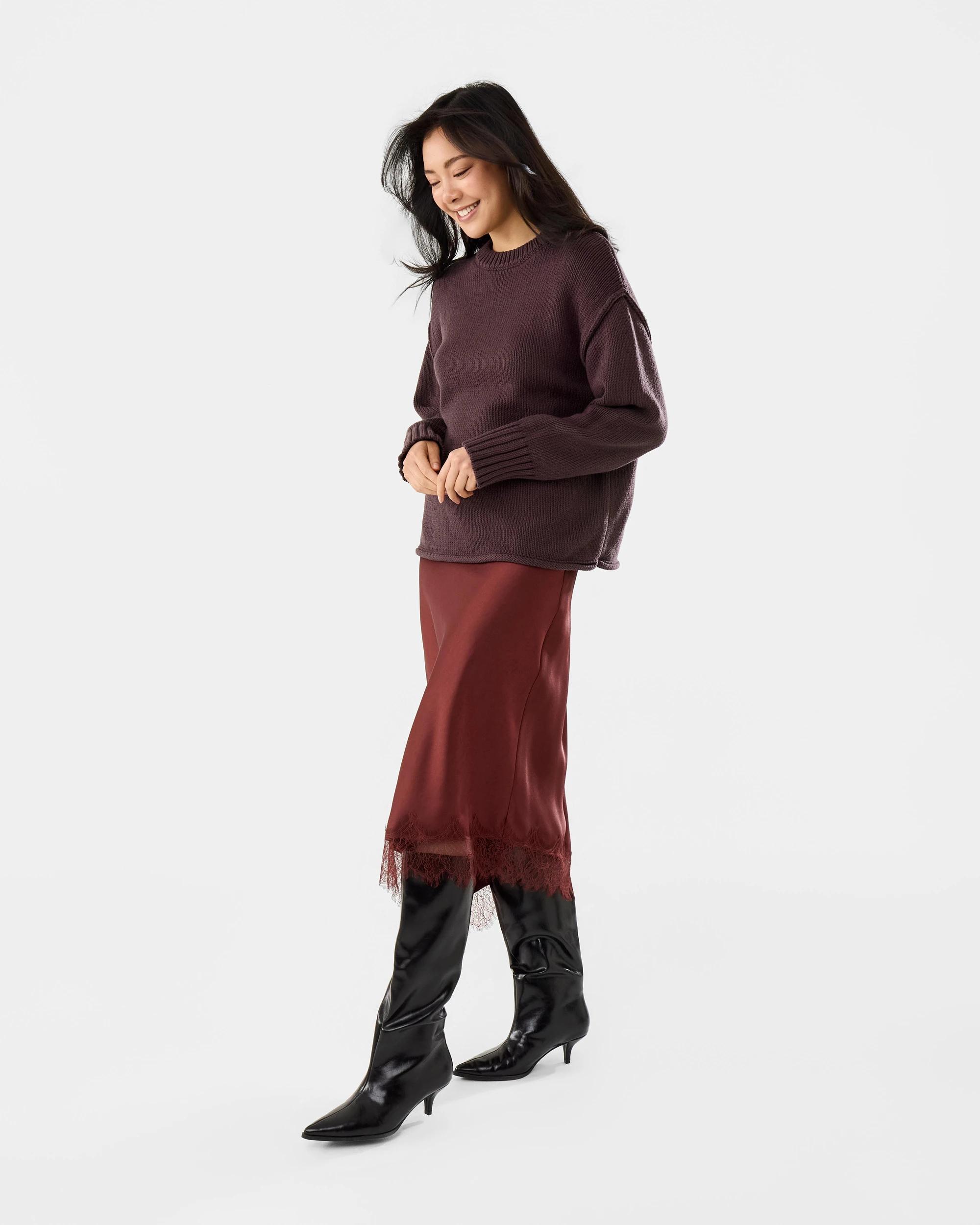 3 Exposed Seam Jumper Choc Plum, 3 of 8