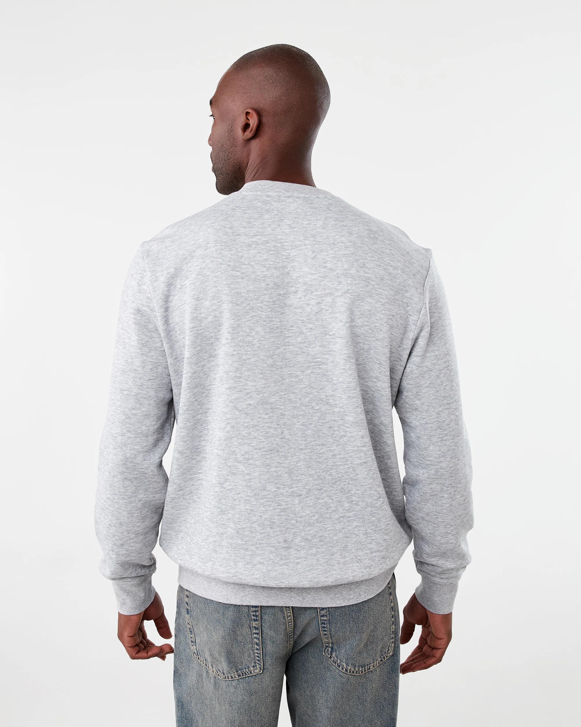 3 Basic Crew Neck Sweatshirt Gry Marle, 3 of 6