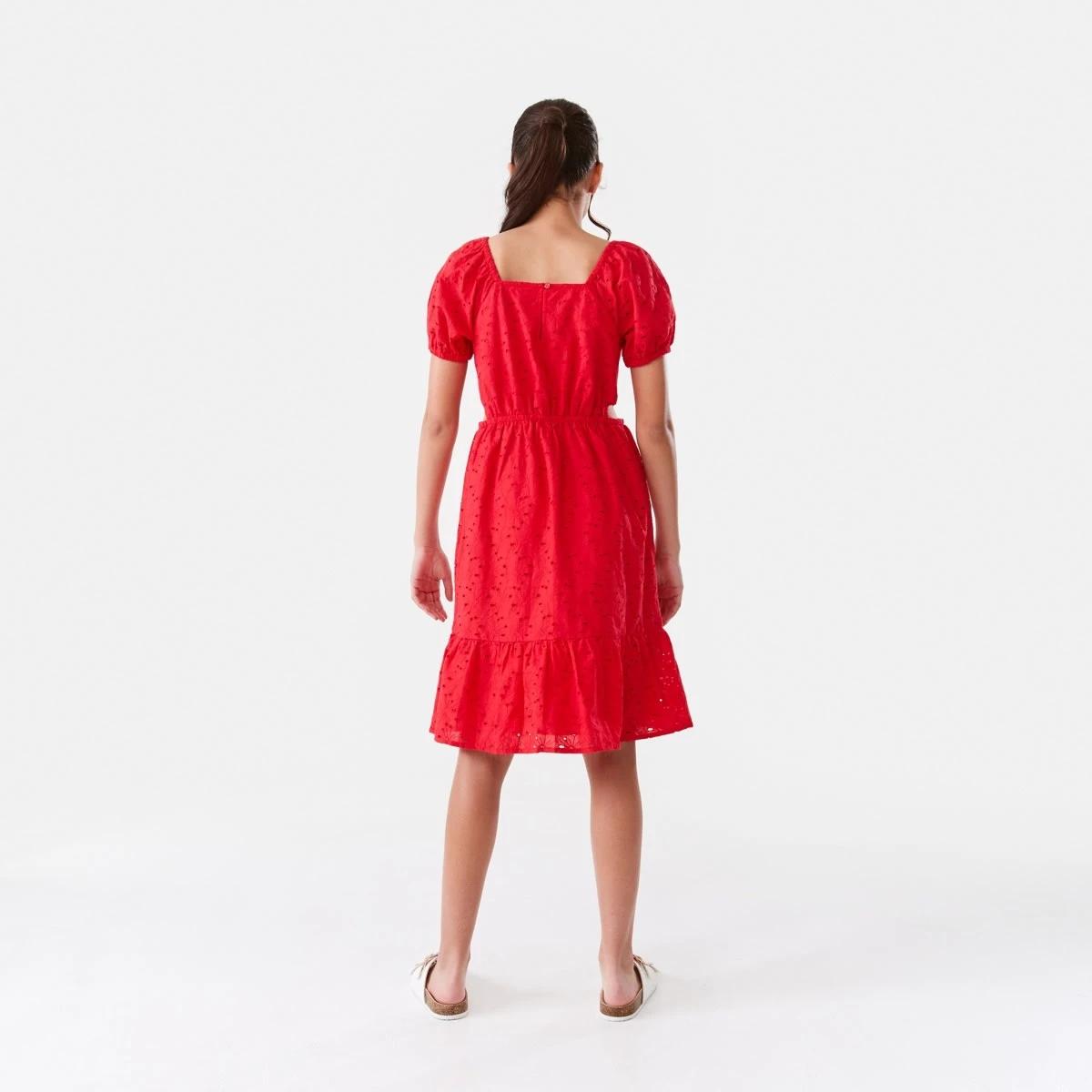 7 Broderie Dress Lolli Red, 7 of 9