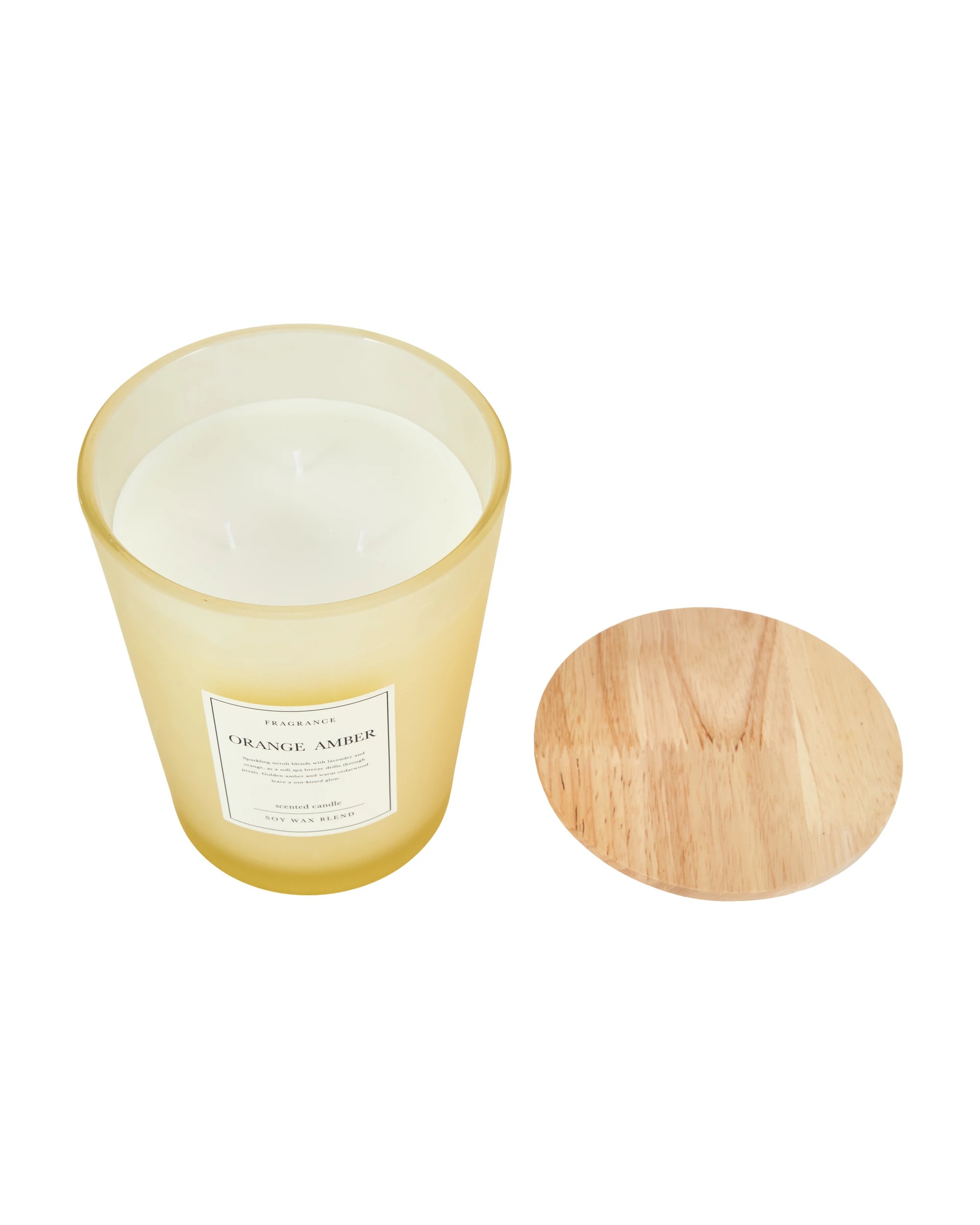 4 XL Frosted Orange Amber Candle, 4 of 5
