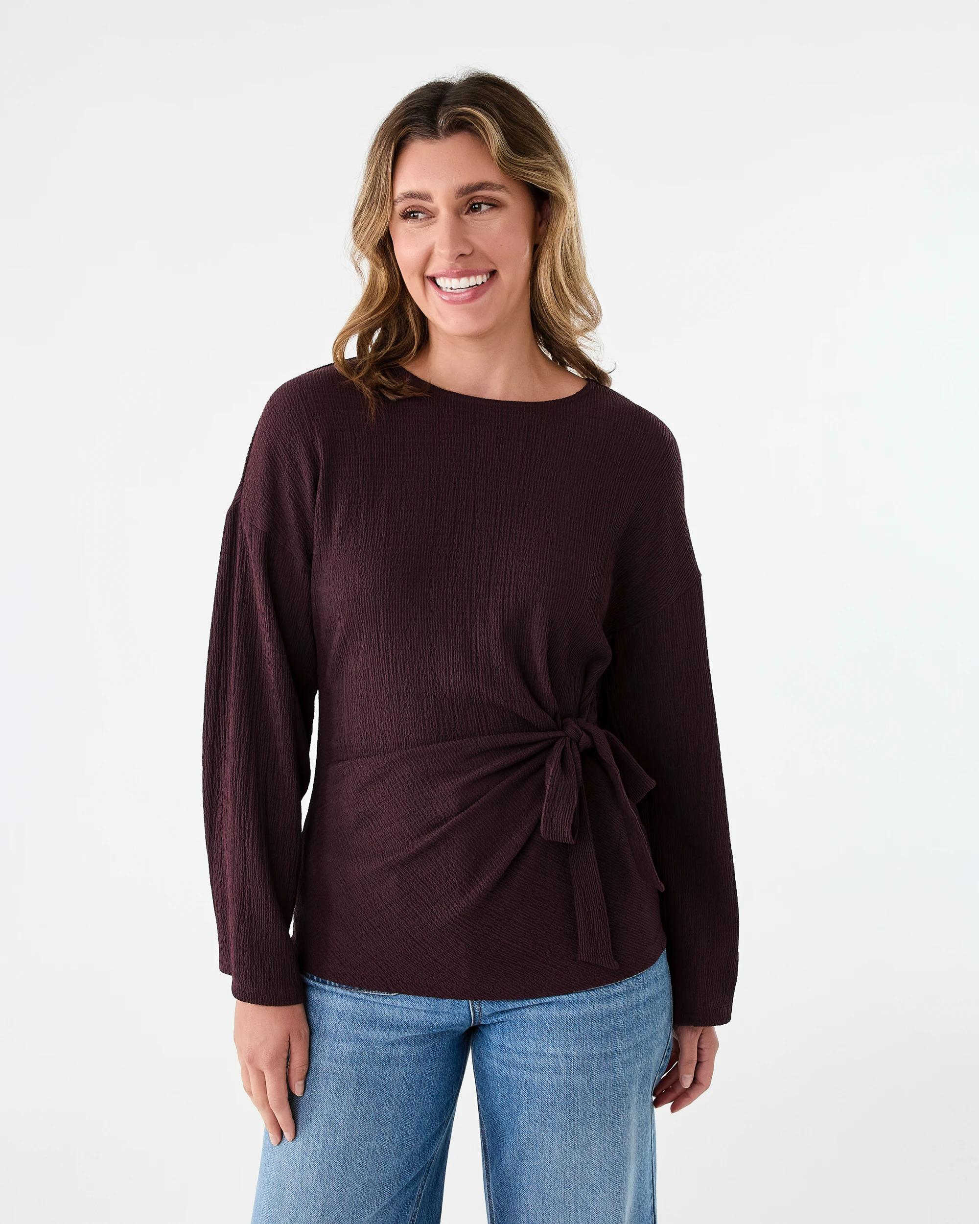 1 Long Sleeve Tie Side Top Fudge, 1 of 7