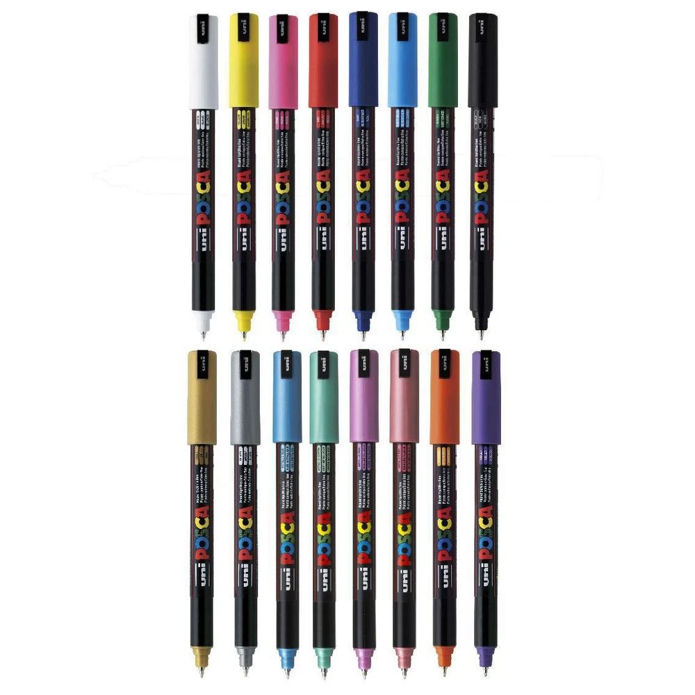 2 POSCA PC-1MR Paint Markers Assorted 16 Pack, 2 of 8
