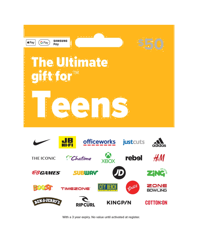 The Ultimate Gift for Teens $50 Gift 