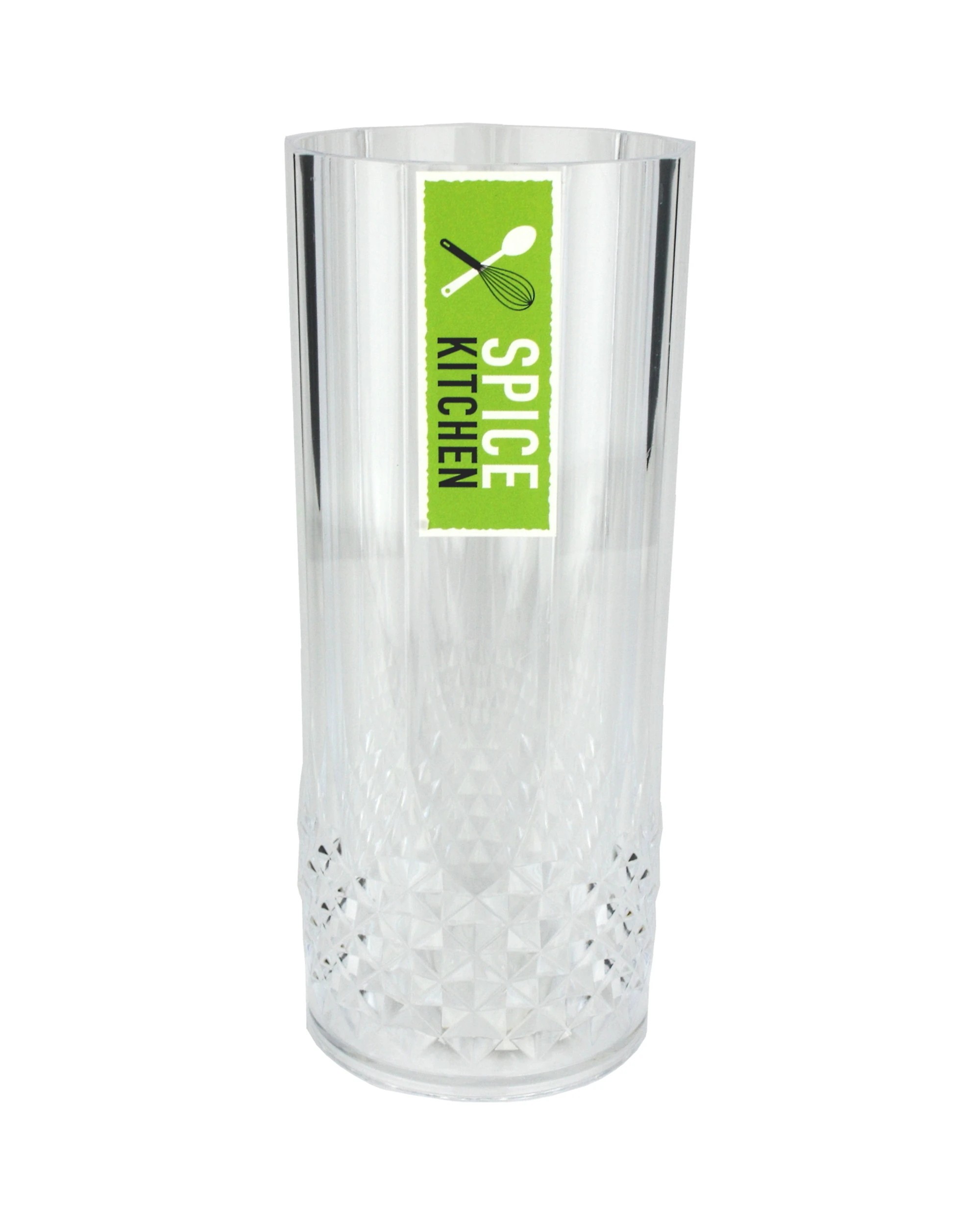 1 Spice Kitchen Crystal Look Clear Acrylic Tumbler Glass 420ml, 1 of 1
