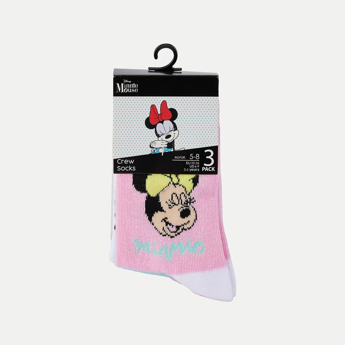 3 3 Pack License Crew Socks Minnie, 3 of 3
